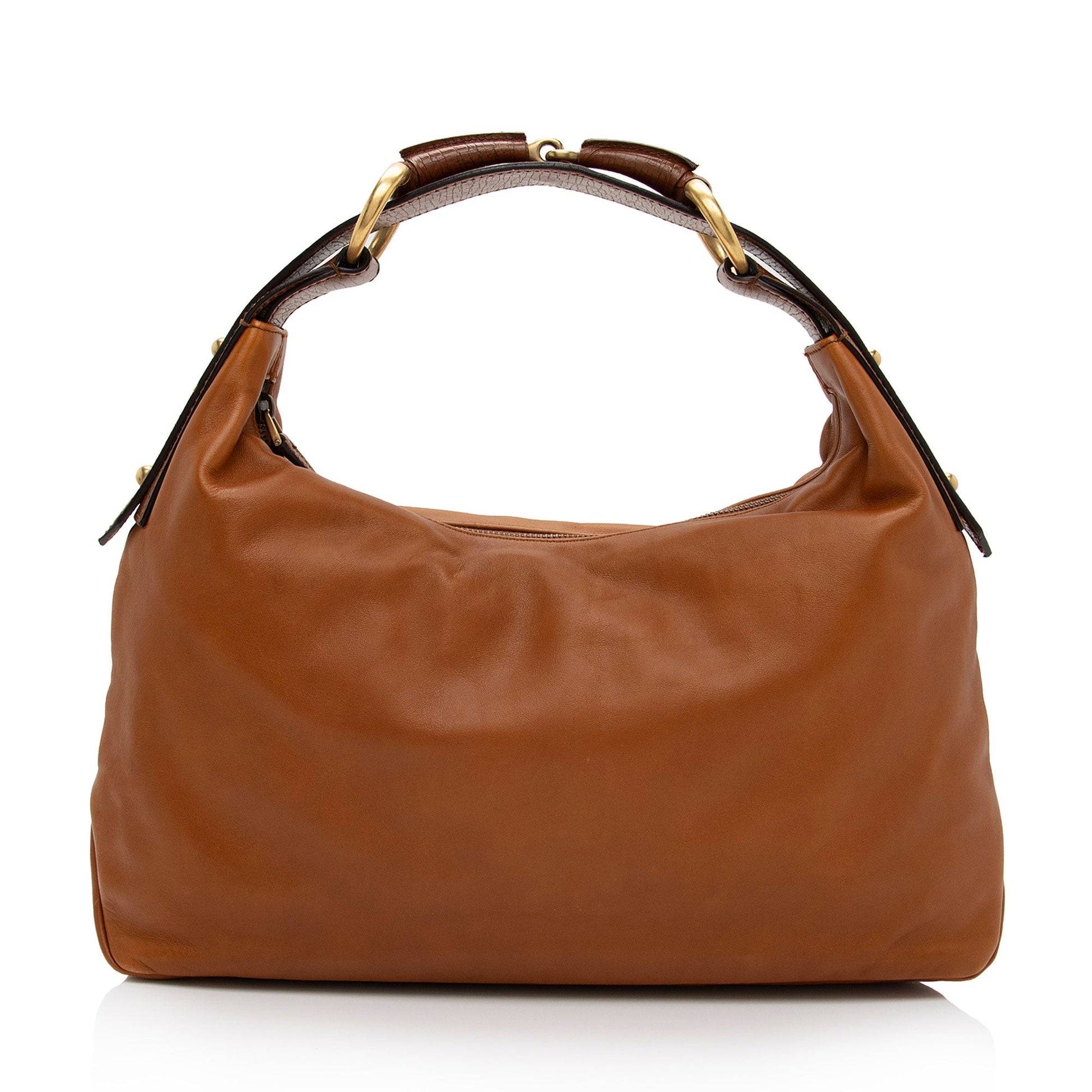 Gucci Horsebit SHF-WR9LR9 Leather Brown Medium Shoulder Bag