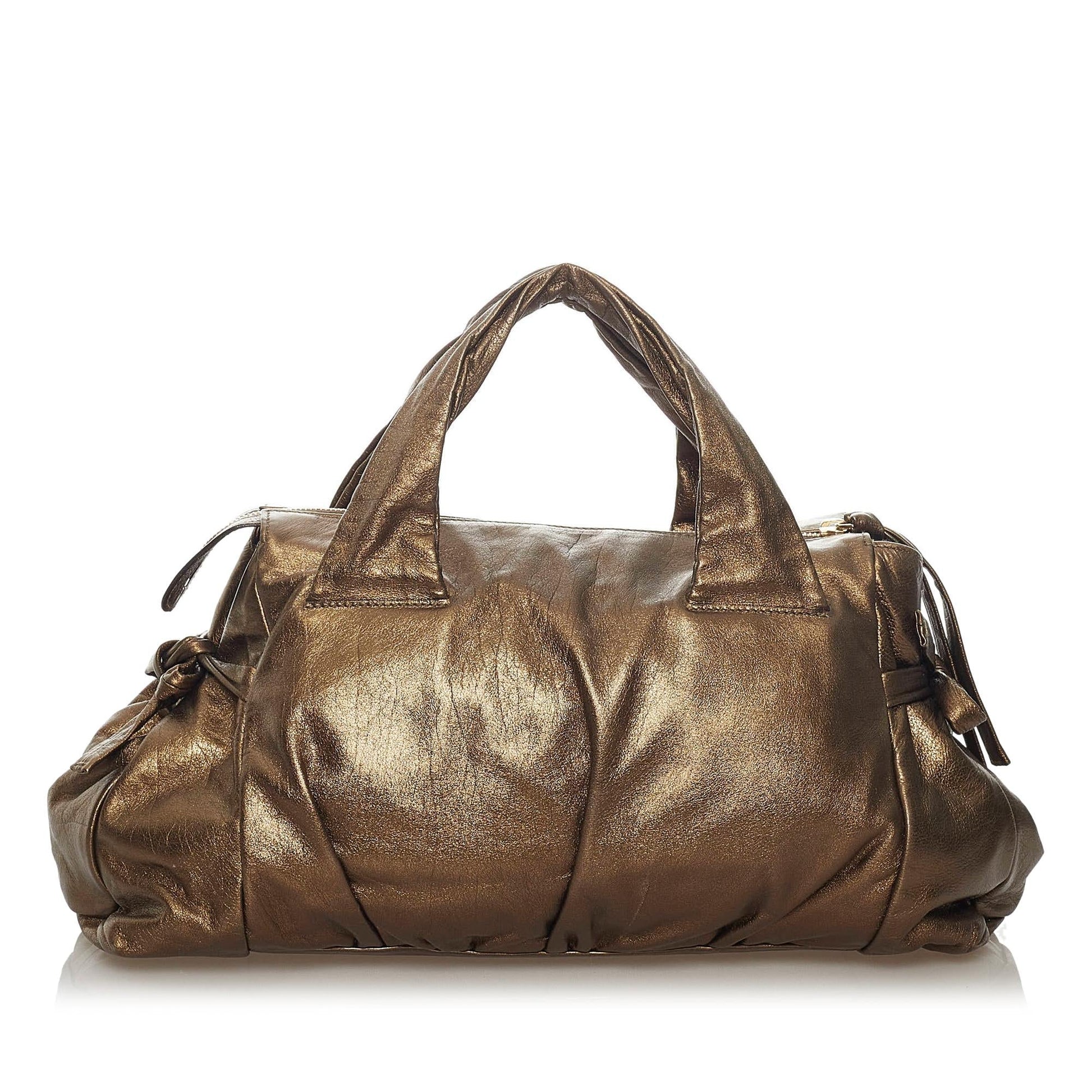 Gucci Hysteria SHG Leather Calf Brown Satchel Bag