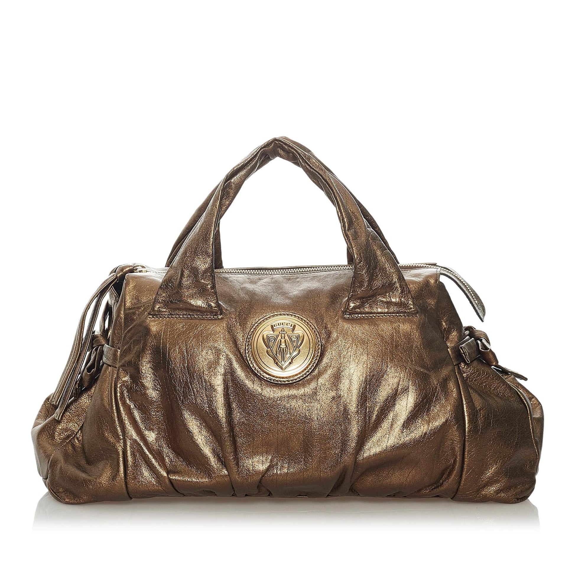 Gucci Hysteria SHG Leather Calf Brown Satchel Bag
