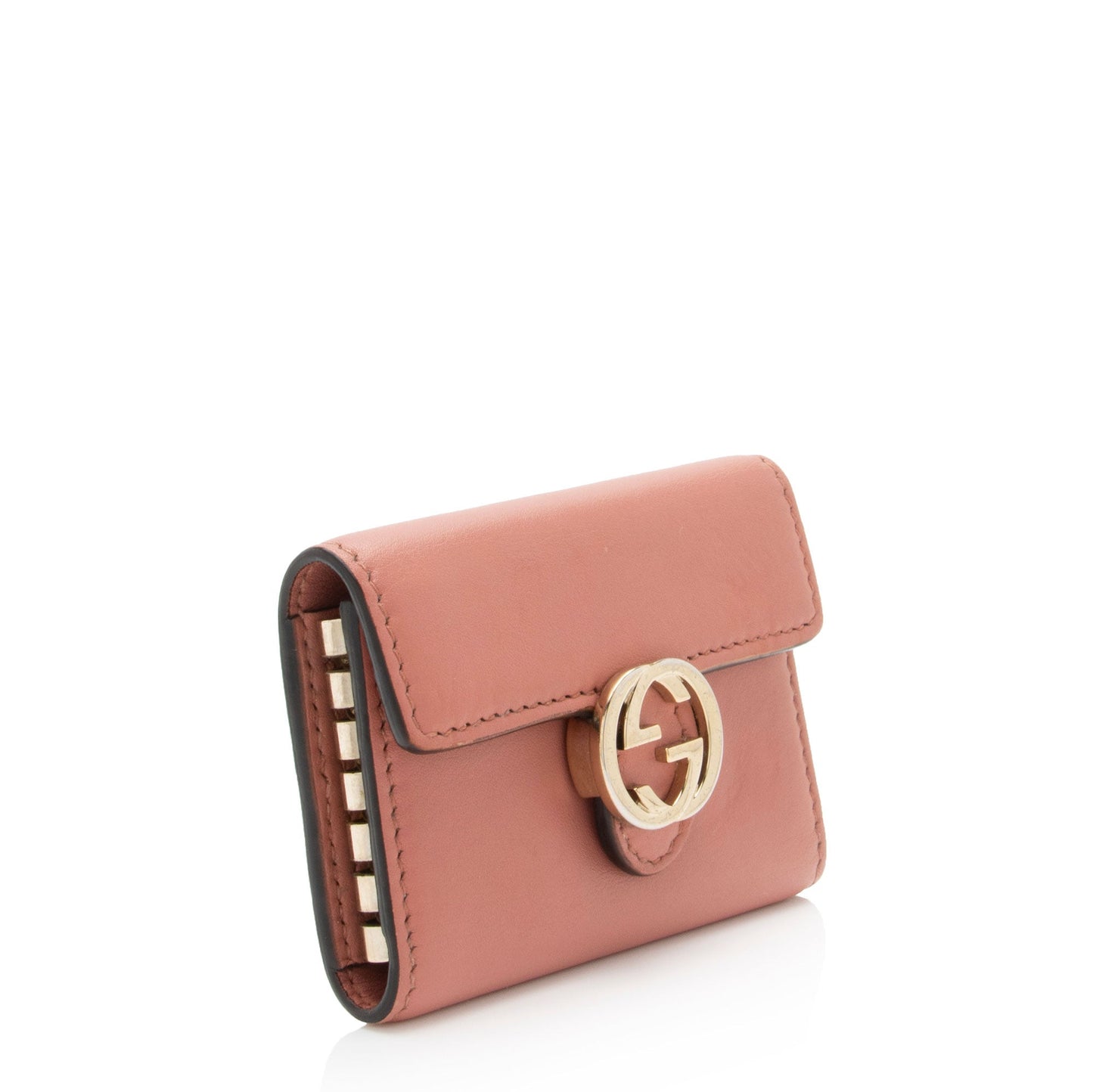 Gucci Interlocking G 6 Key Holder Leather Pink Accessory