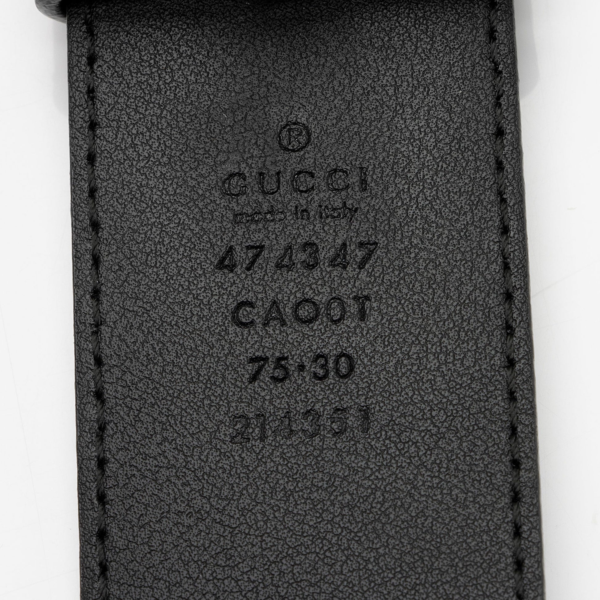 Gucci Interlocking G Belt - Size Leather Black Accessory