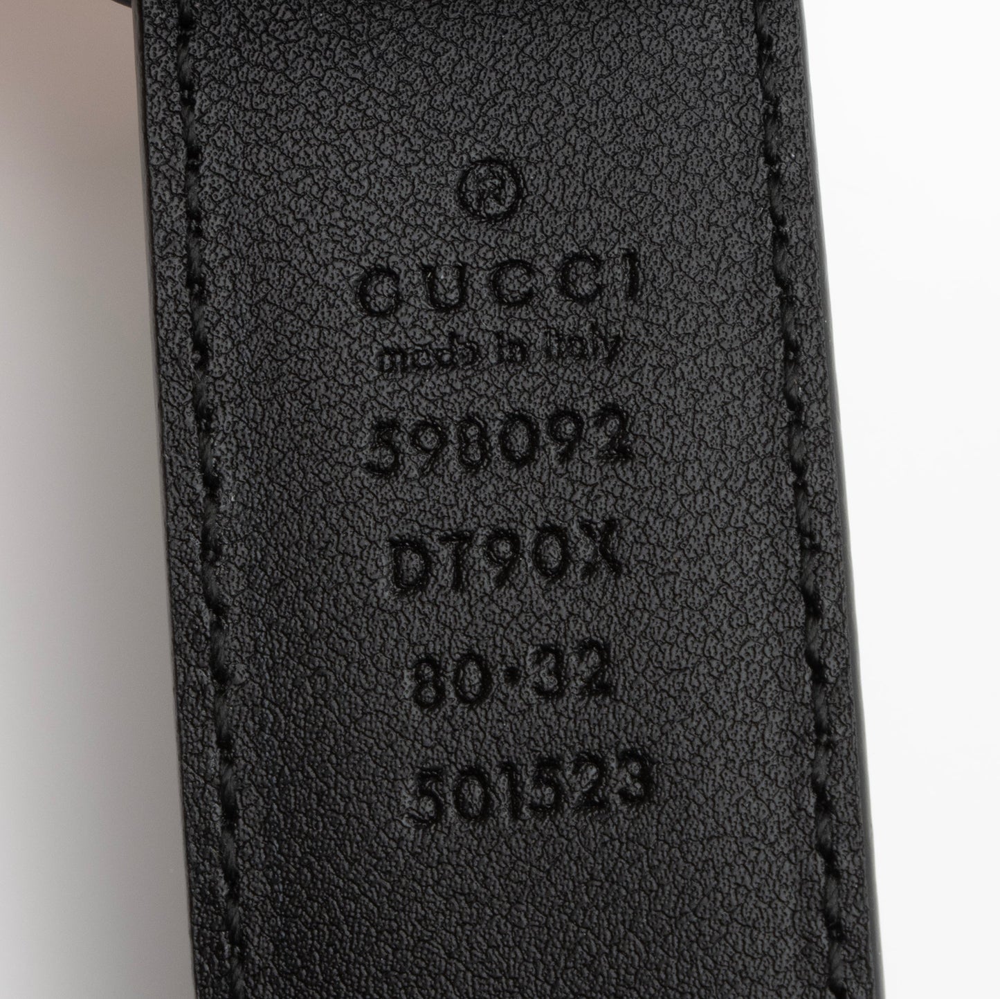 Gucci Interlocking G Belt - Size Leather Black Accessory 80 Shf