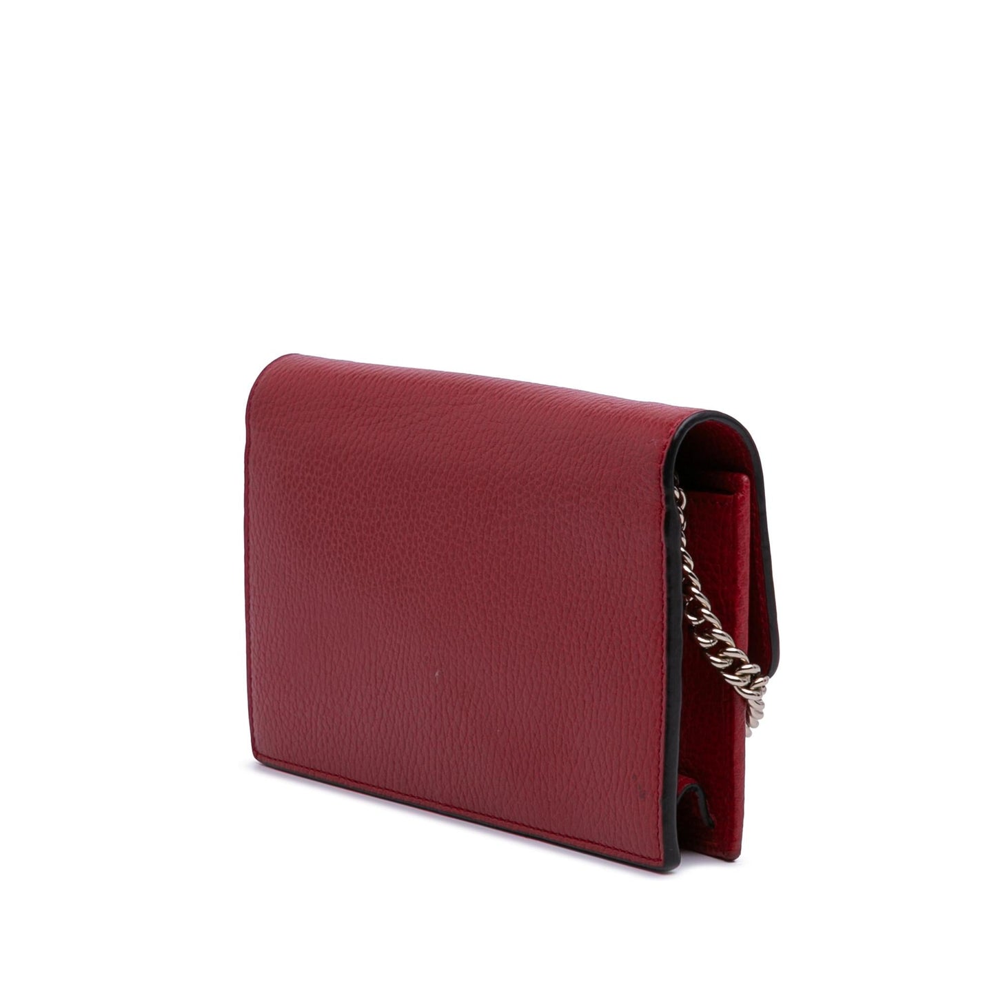Gucci Interlocking G Dollar Wallet on Leather Calf Red Chain Crossbody Bag Chain 11