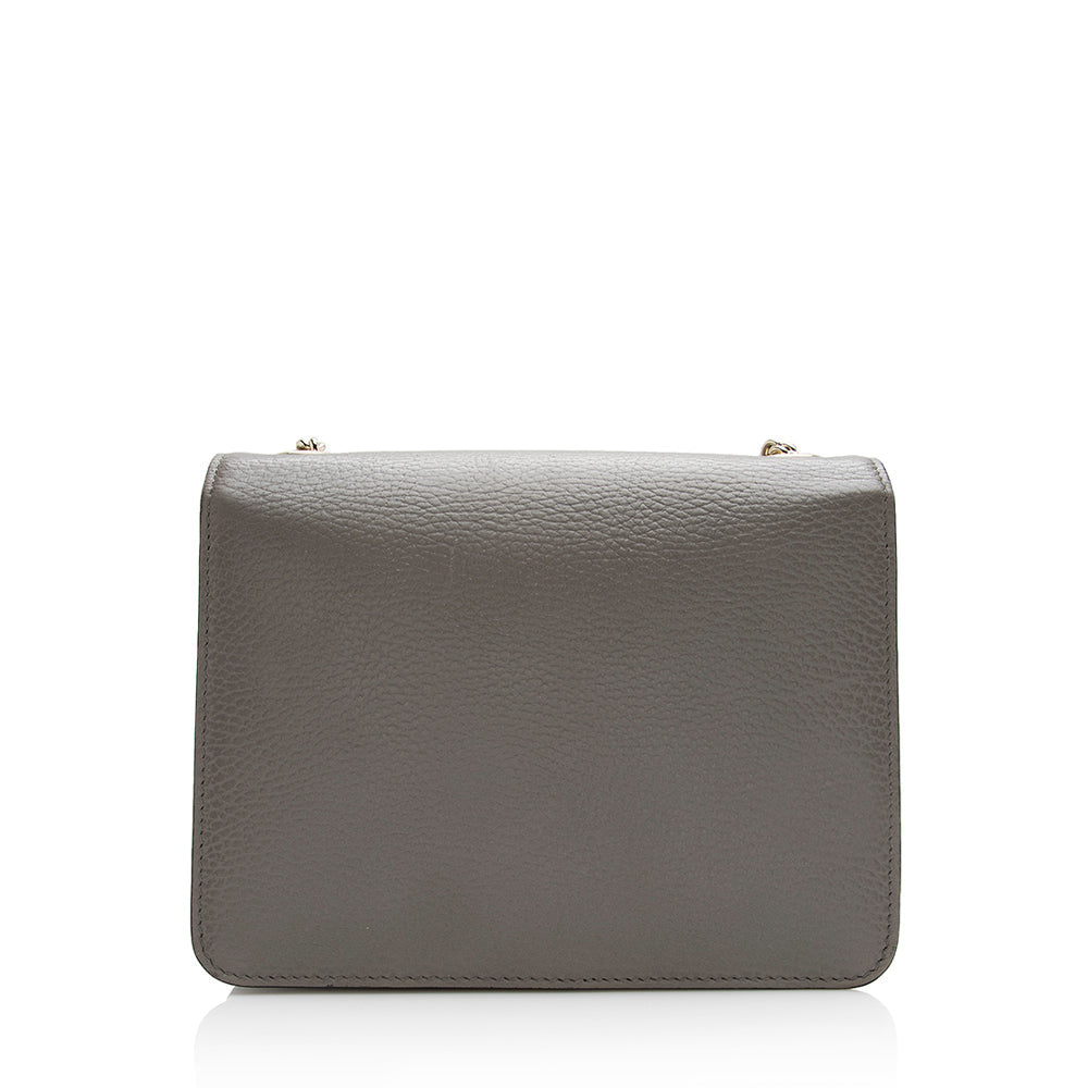 Gucci Interlocking G SHF Leather Grey Small Shoulder Bag