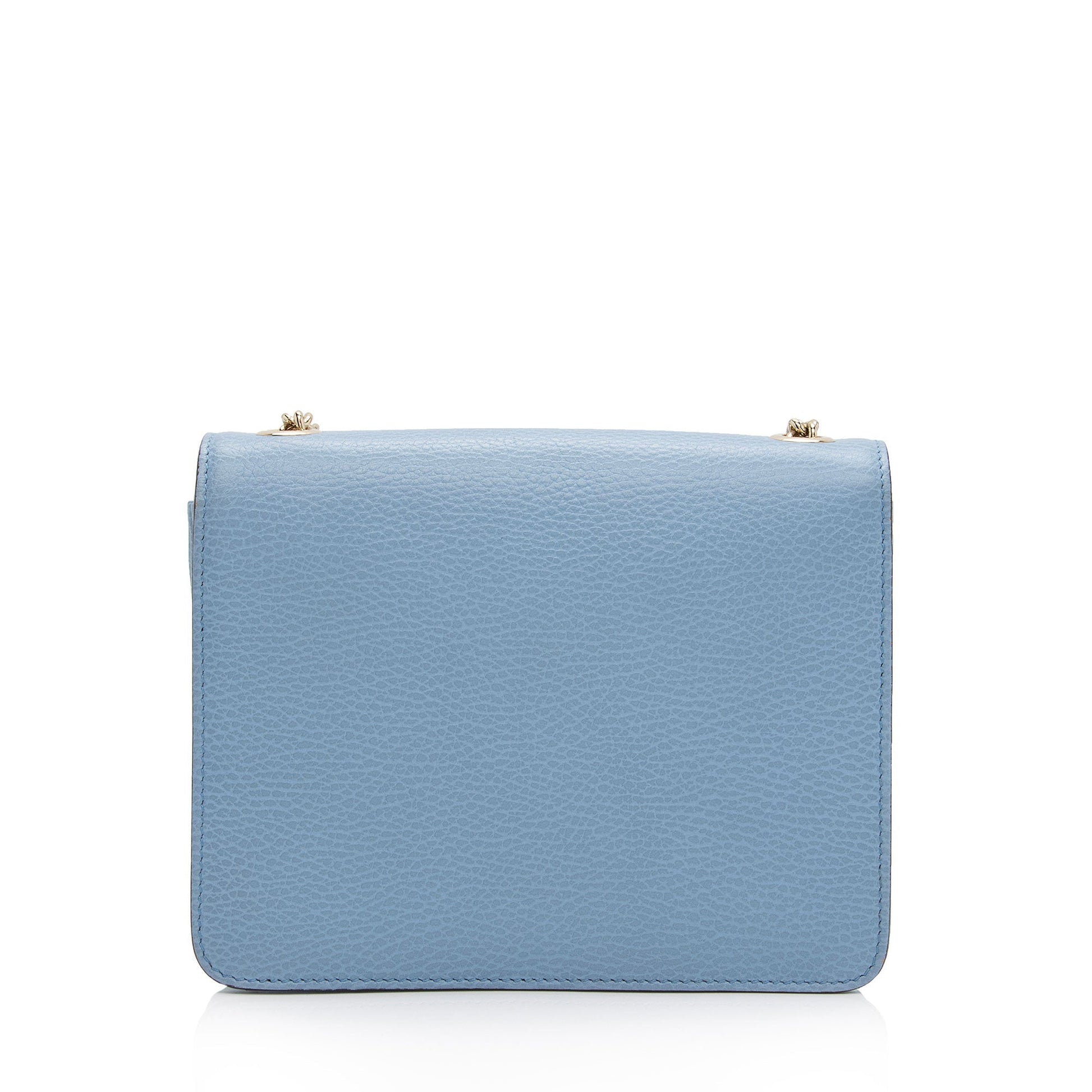 Gucci Interlocking G SHF-PdpWhK Leather Blue Small Crossbody Bag