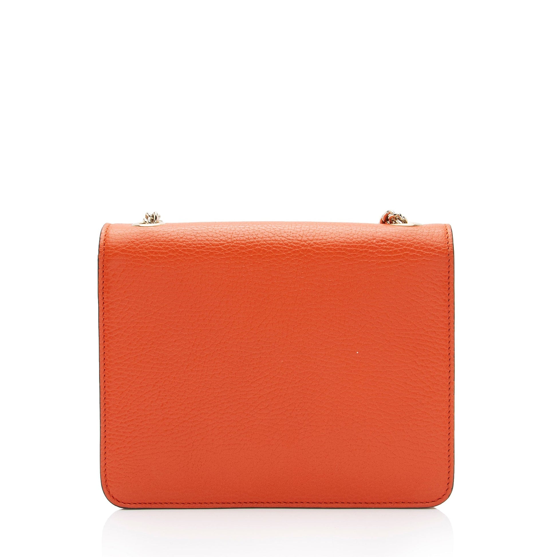 Gucci Grained Interlocking G SHF-h9X0uq Leather Calfskin Orange Small Crossbody Bag