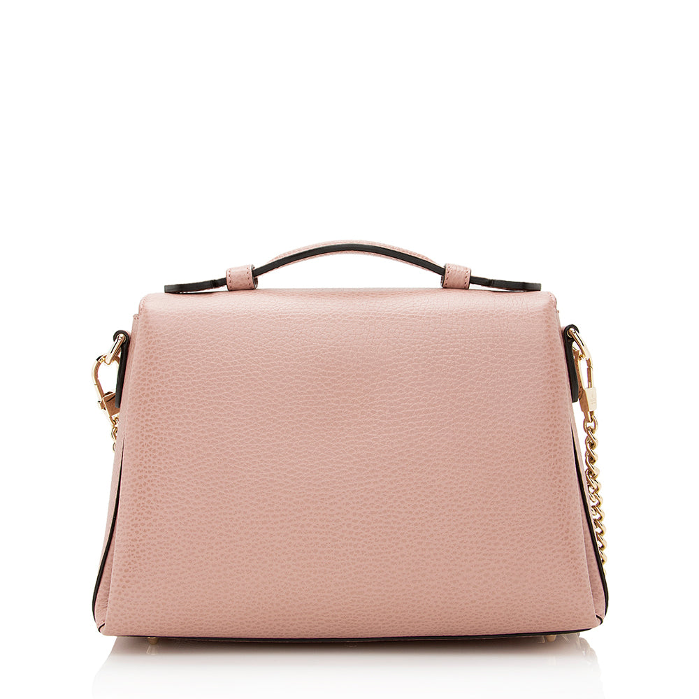 Gucci Interlocking G SHF Leather Pink Small Top Handle Shoulder Bag