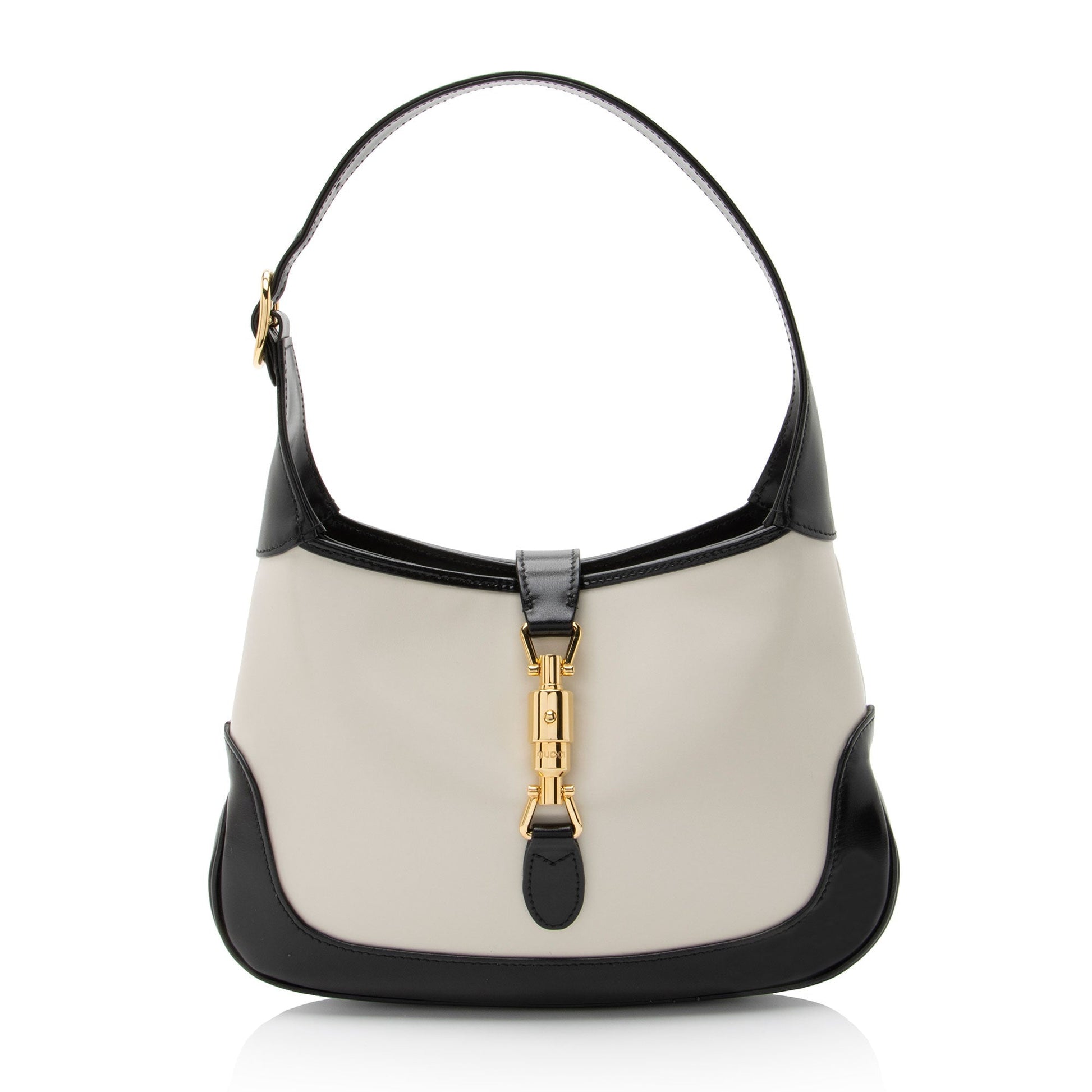 Gucci Jackie Leather Black White Small Shoulder Bag