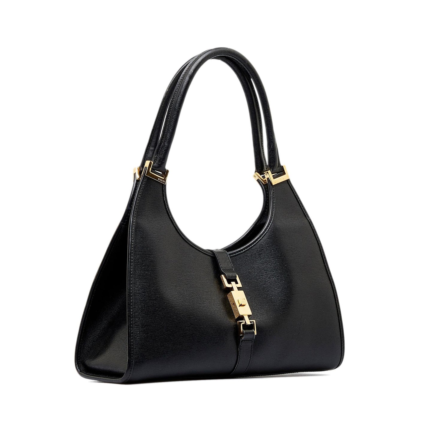 Gucci Jackie Bardot SHG-KlHlGu Leather Calf Black Shoulder Bag