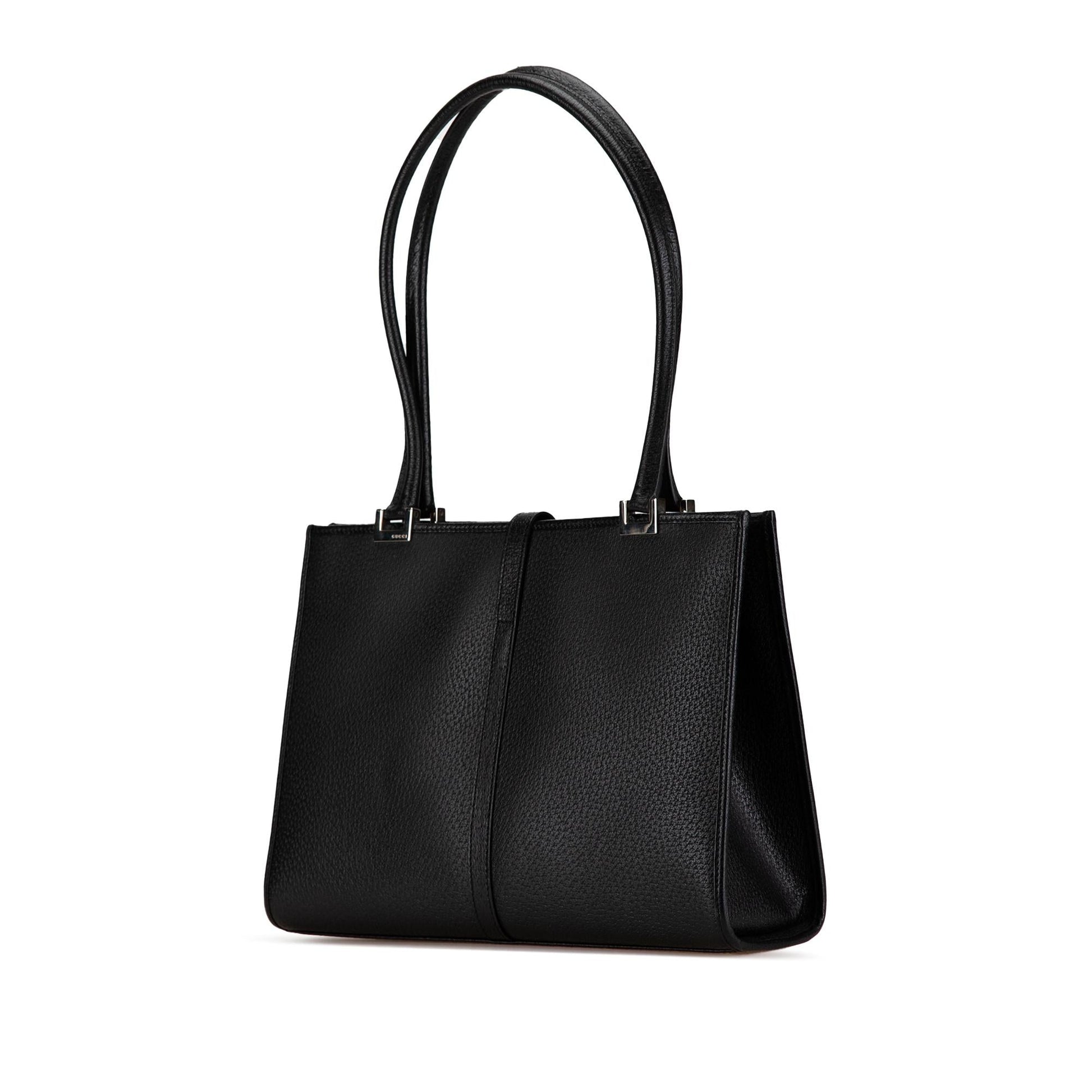 Gucci Jackie SHG-c3eqmB Leather Calf Black Tote Bag