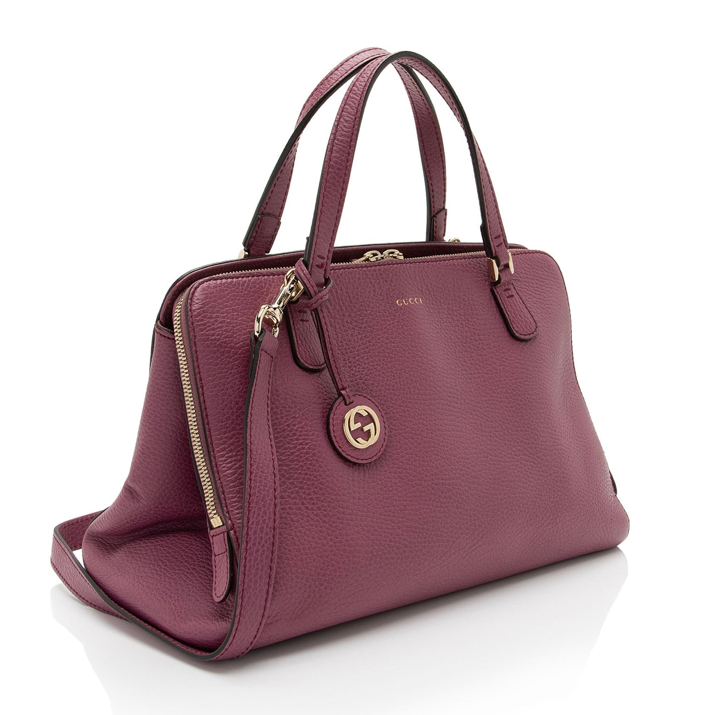 Gucci Lady Dollar Leather Satchel Bag