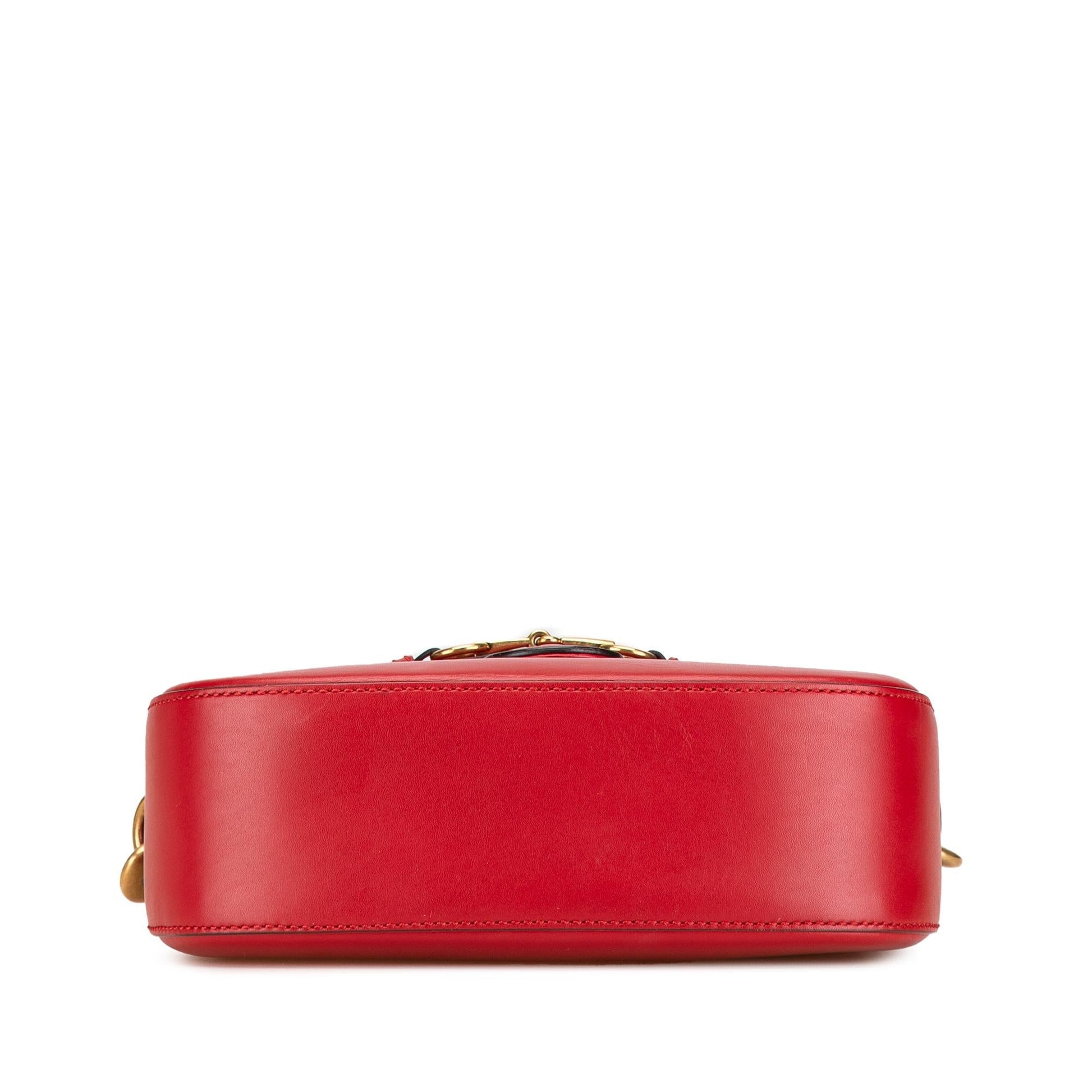 Gucci Lady Web Leather Calf Red Crossbody Bag