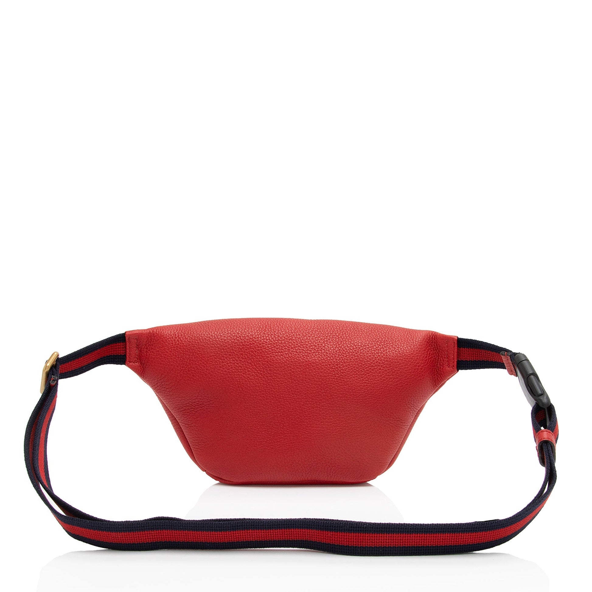 Gucci Belt Leather Nylon Red Logo Accessory