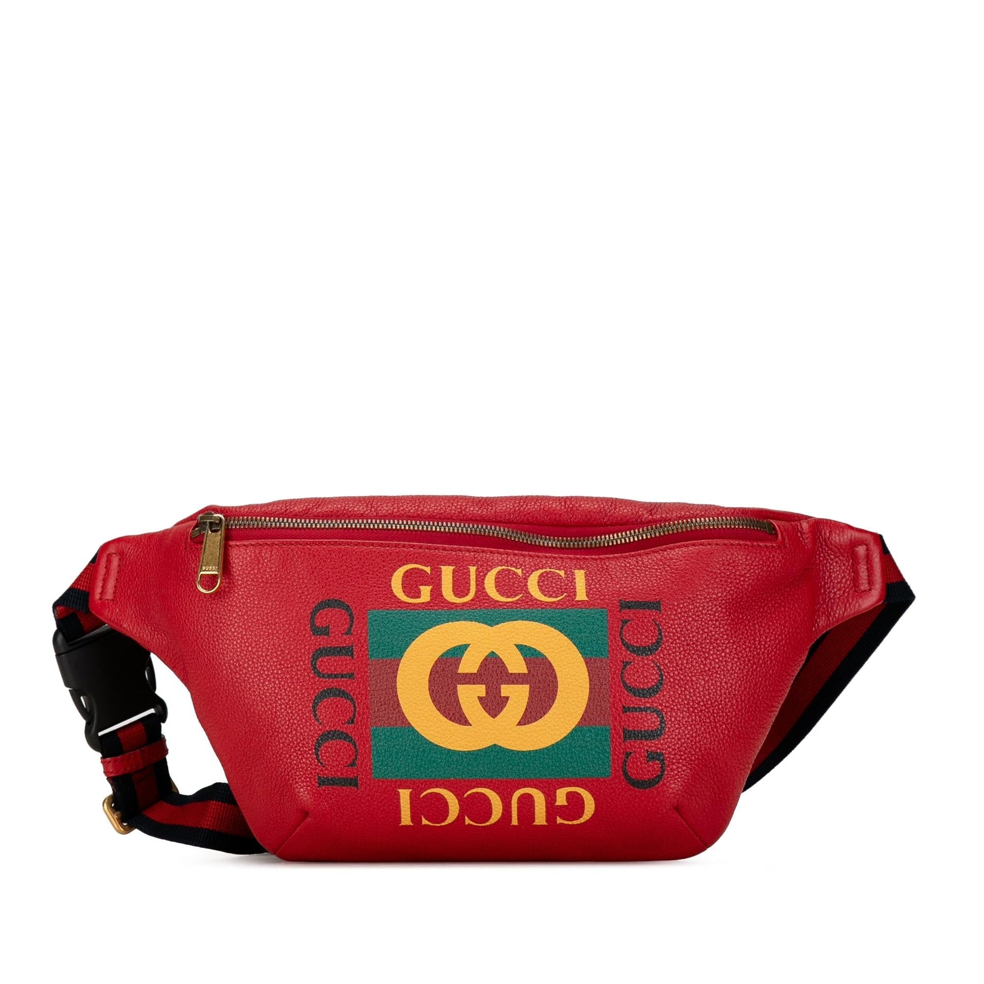 Gucci Belt SHG-sHPARA Leather Calf Red Logo Accessory
