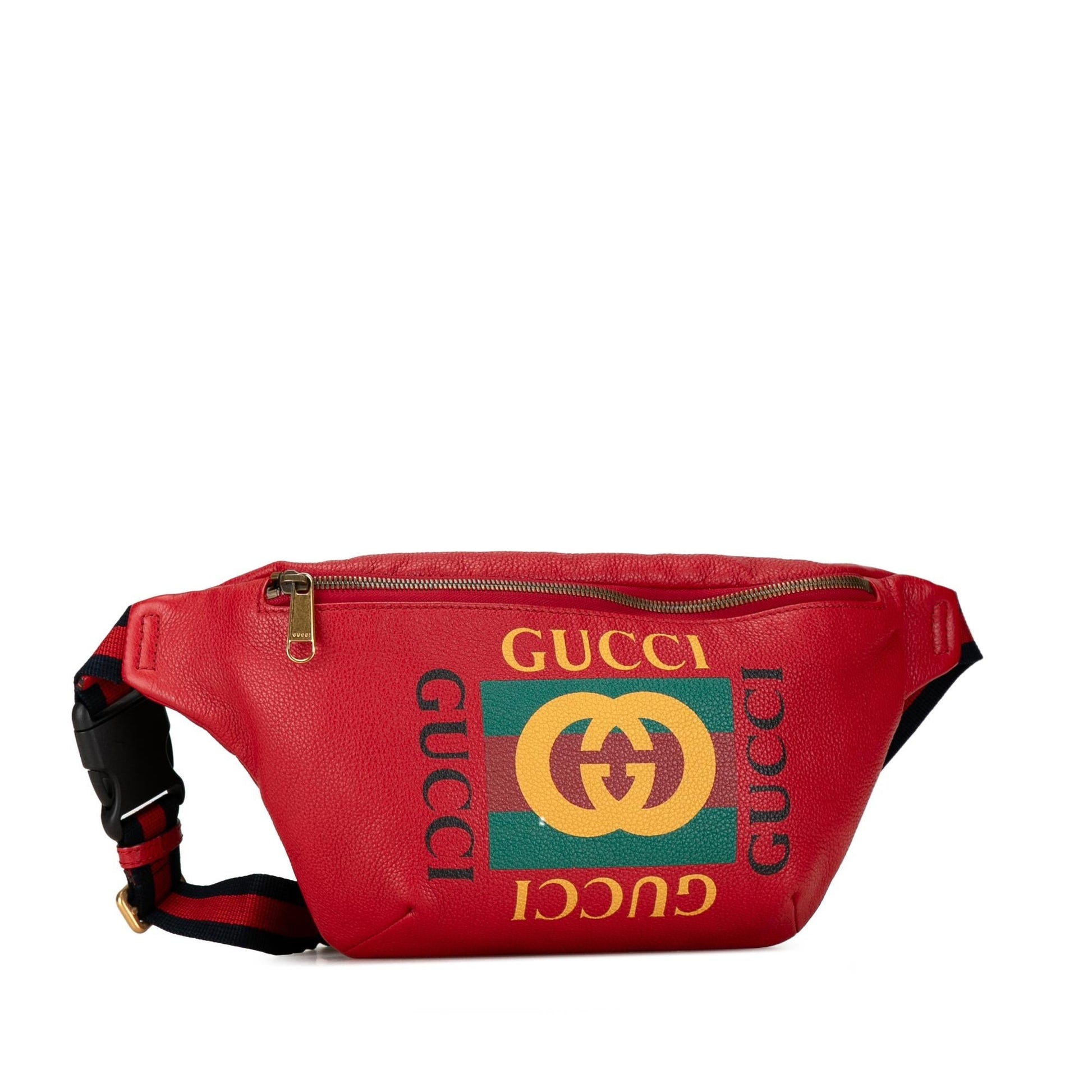 Gucci Belt SHG-sHPARA Leather Calf Red Logo Accessory
