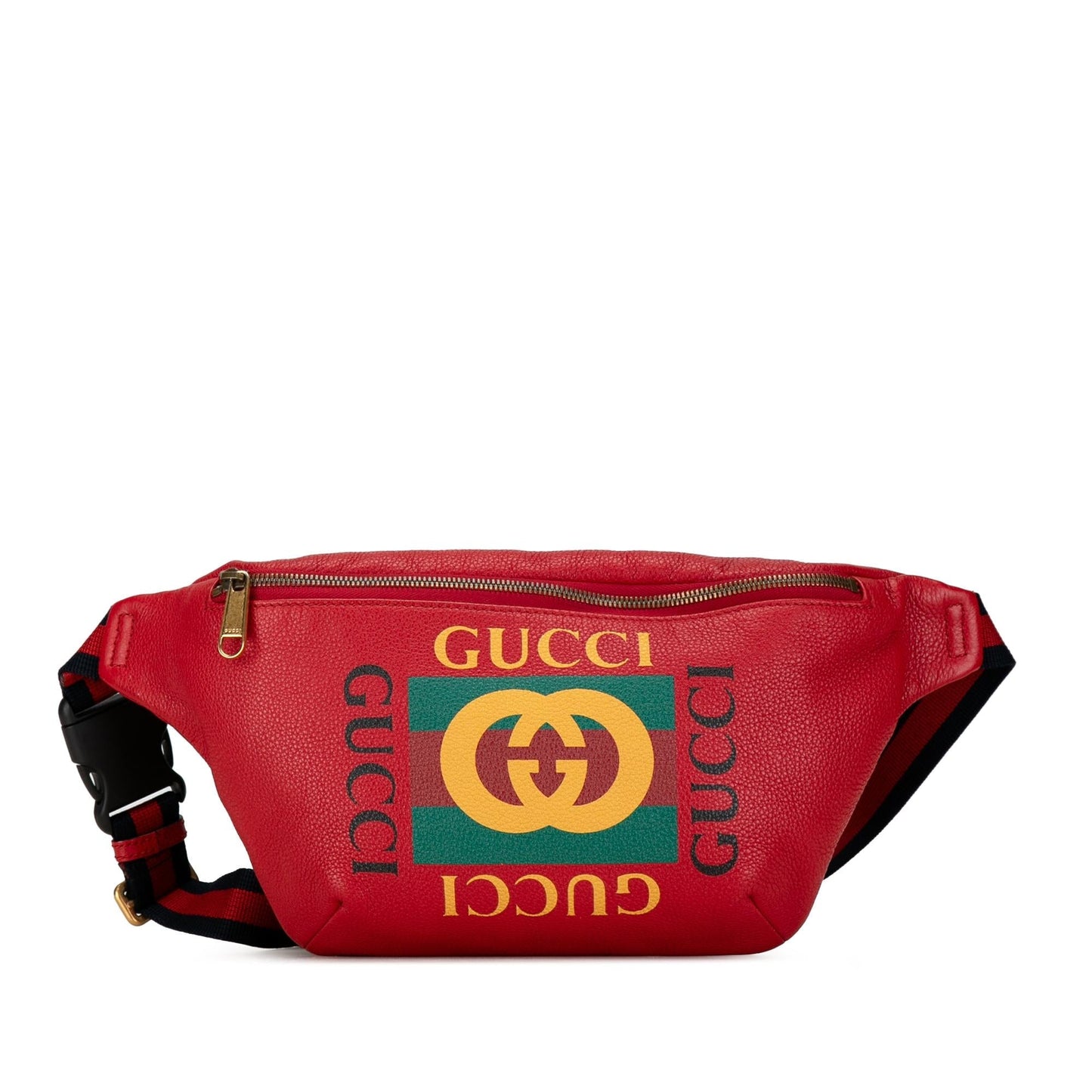 Gucci Belt SHG-NLNJFe Leather Calf Red Logo Accessory