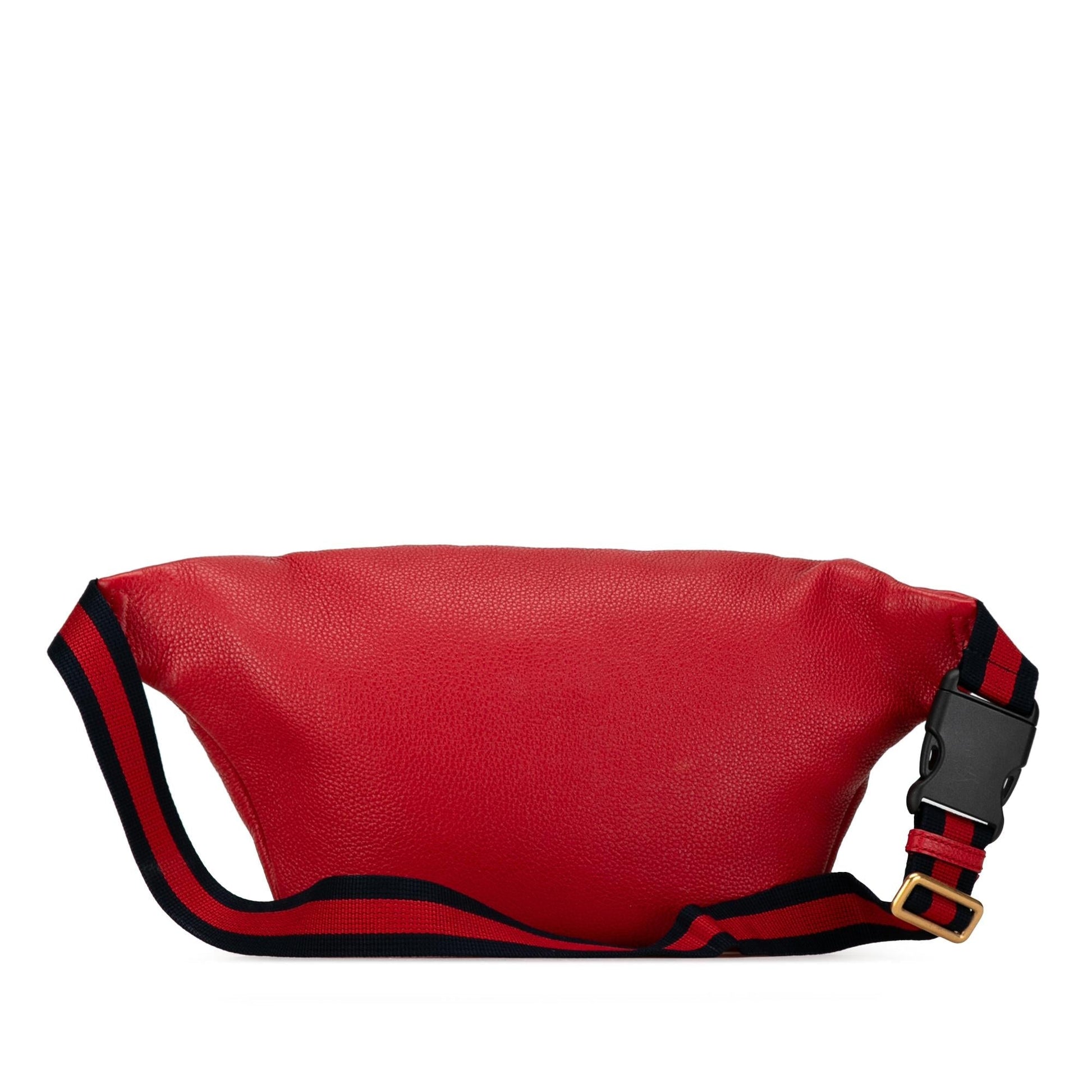 Gucci Belt Leather Calf Red Logo Accessory Bag 2