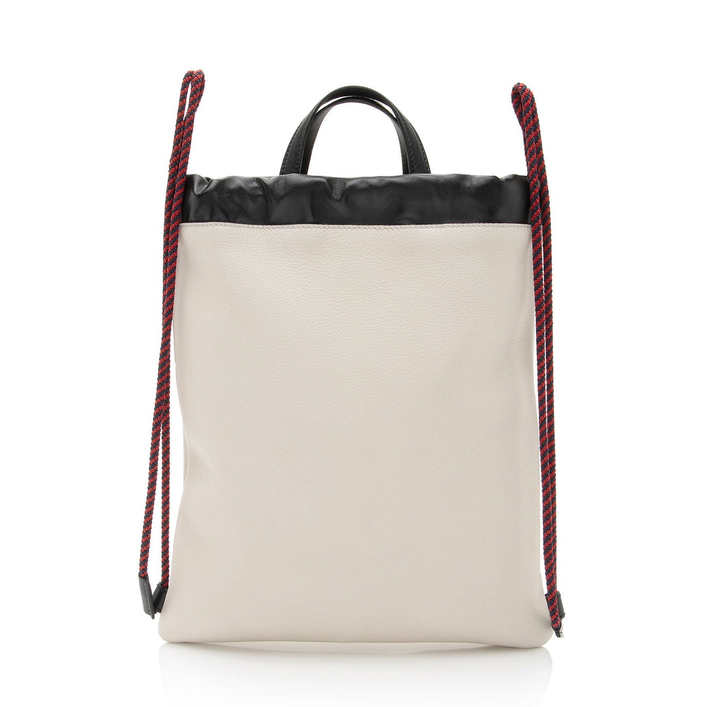 Gucci Drawstring Backpack SHF-l0fZZC Leather Nylon White Logo Jewelry