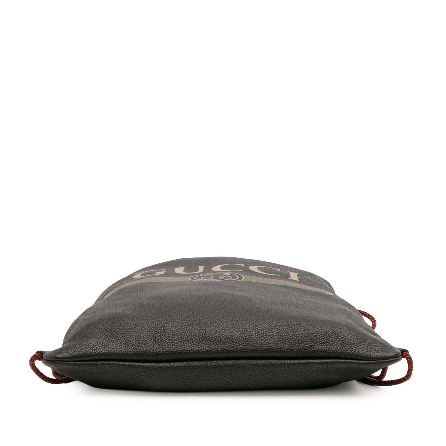 Gucci Drawstring Backpack Leather Logo Jewelry