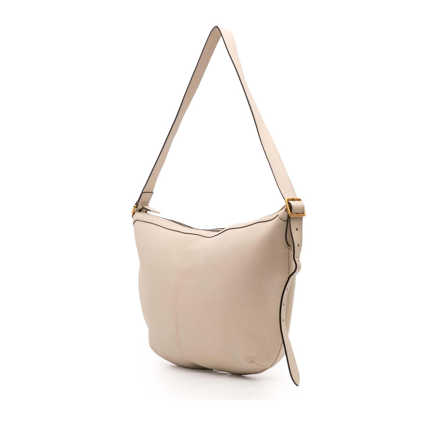 Gucci Half Moon Leather Logo Crossbody Bag