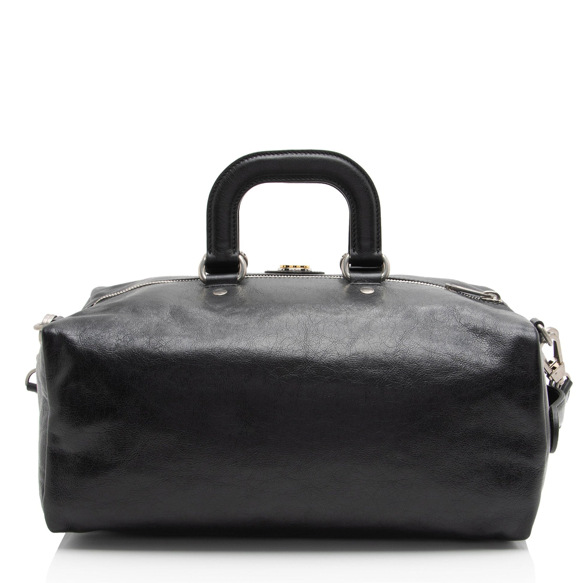 Gucci Morpheus Boston Leather Black Satchel Bag