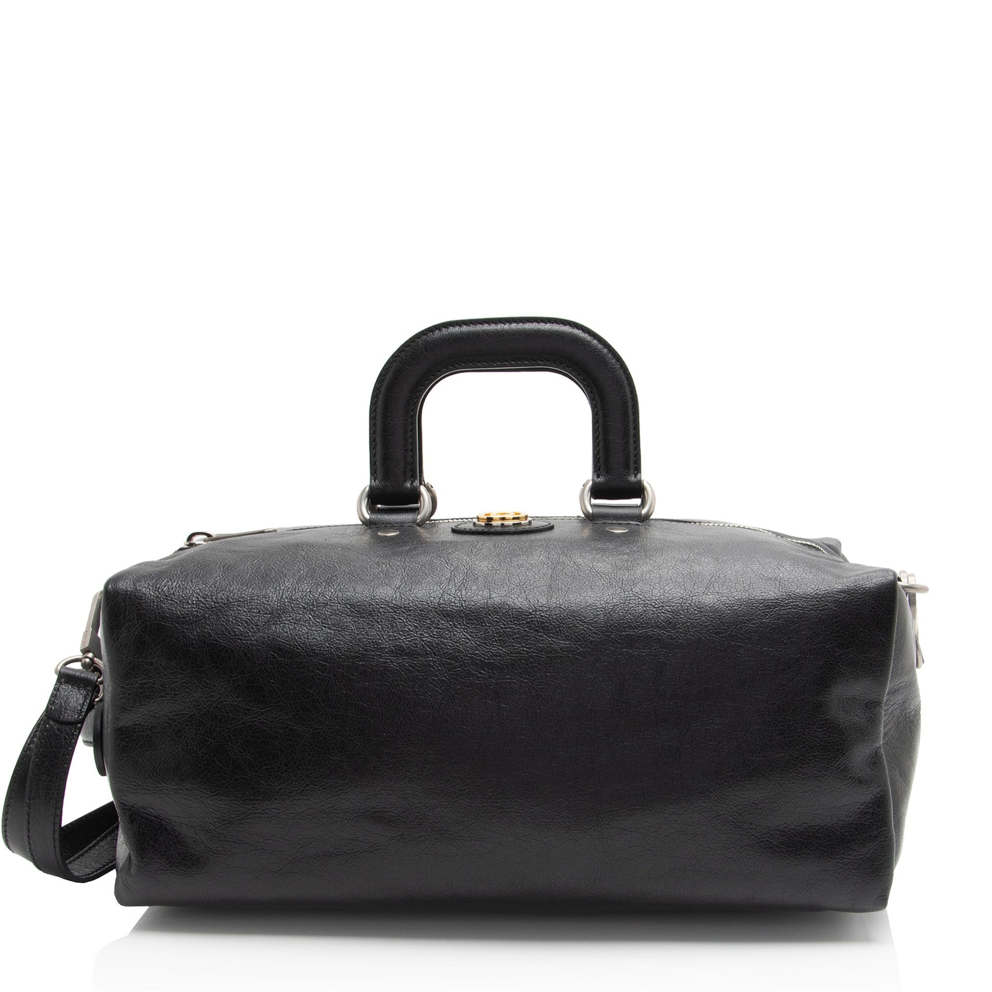 Gucci Morpheus Boston Leather Black Satchel Bag