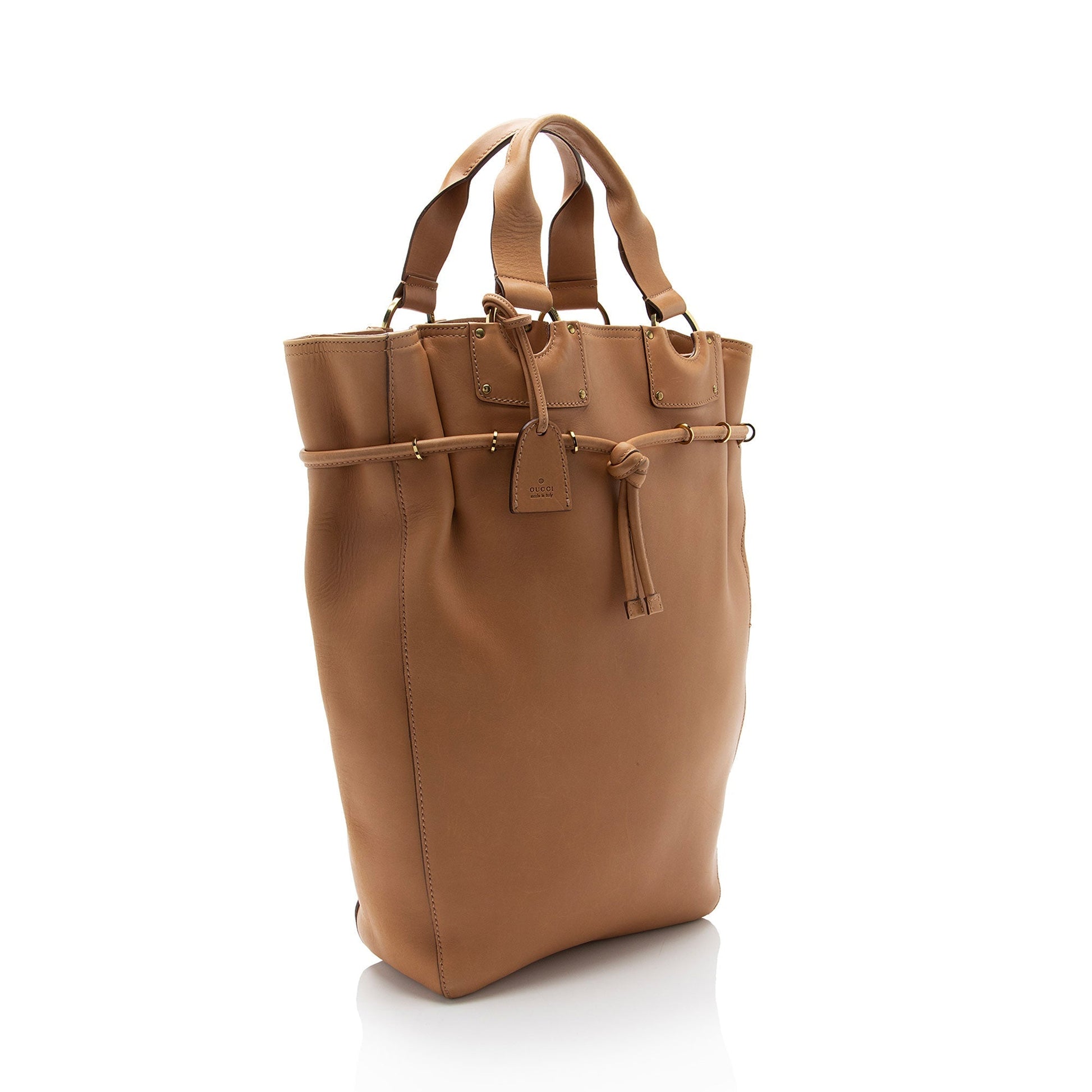 Gucci Drawstring N S SHF-33ZFKH Leather Brown Jewelry
