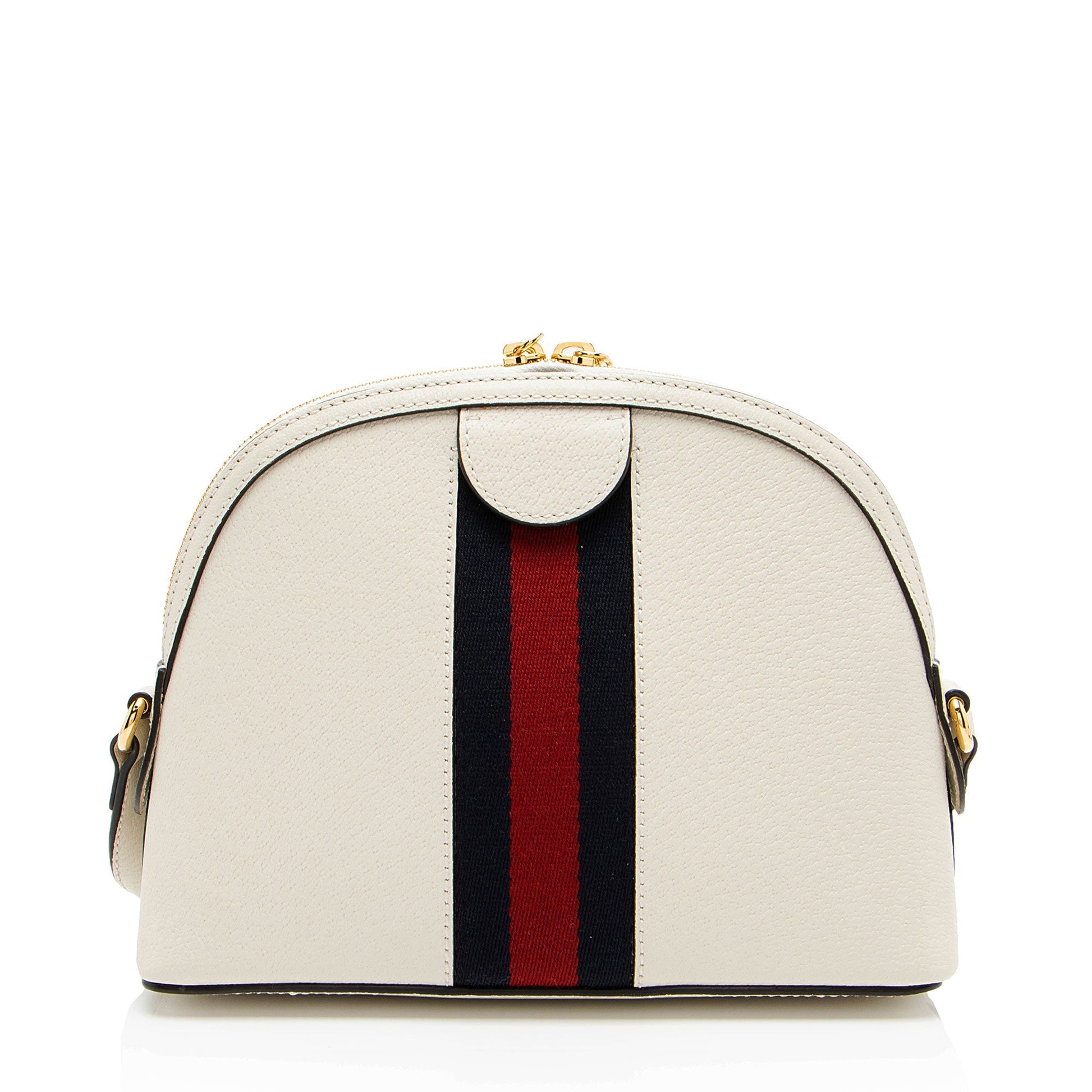 Gucci Ophidia Dome Leather Nylon White Small Shoulder Bag