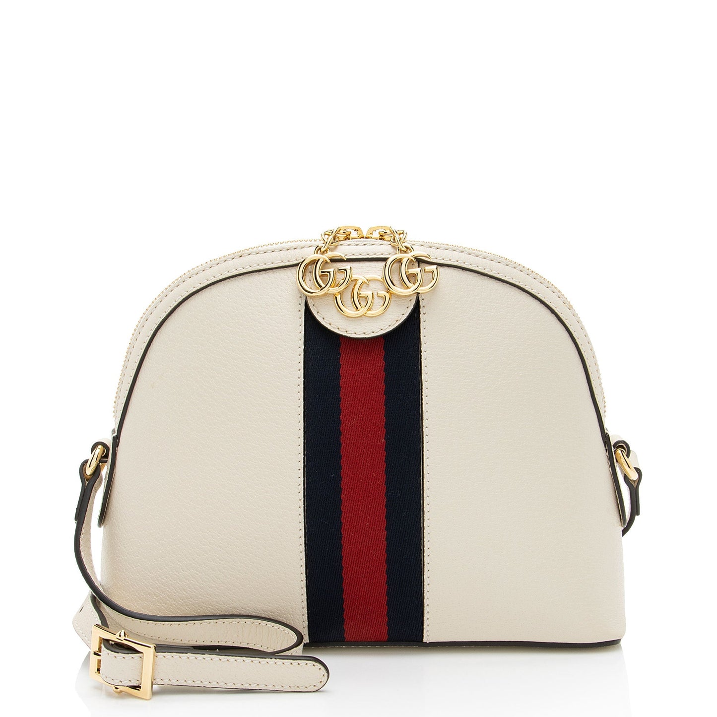 Gucci Ophidia Dome Leather Nylon White Small Shoulder Bag Bag 1