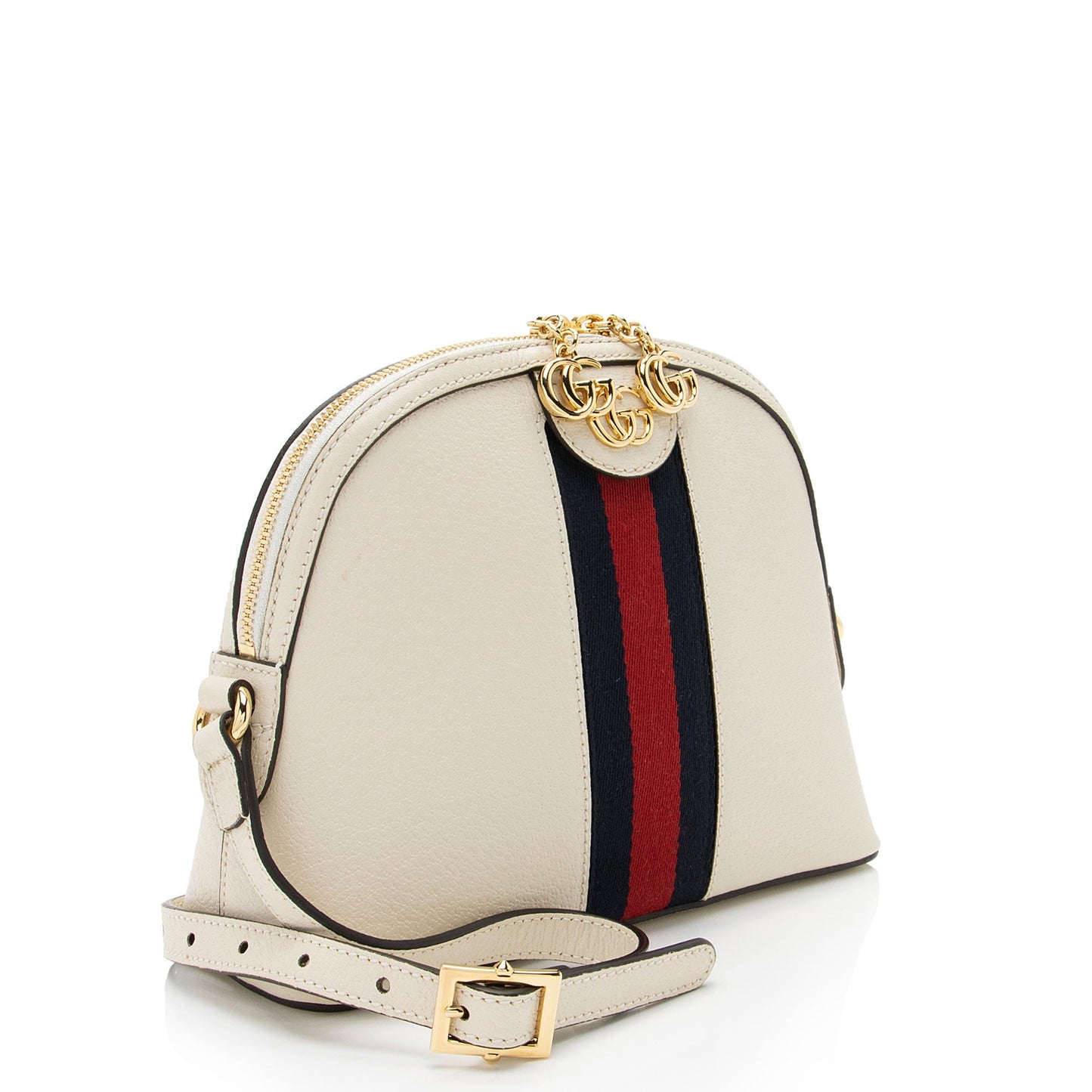 Gucci Ophidia Dome Leather Nylon White Small Shoulder Bag Bag 1