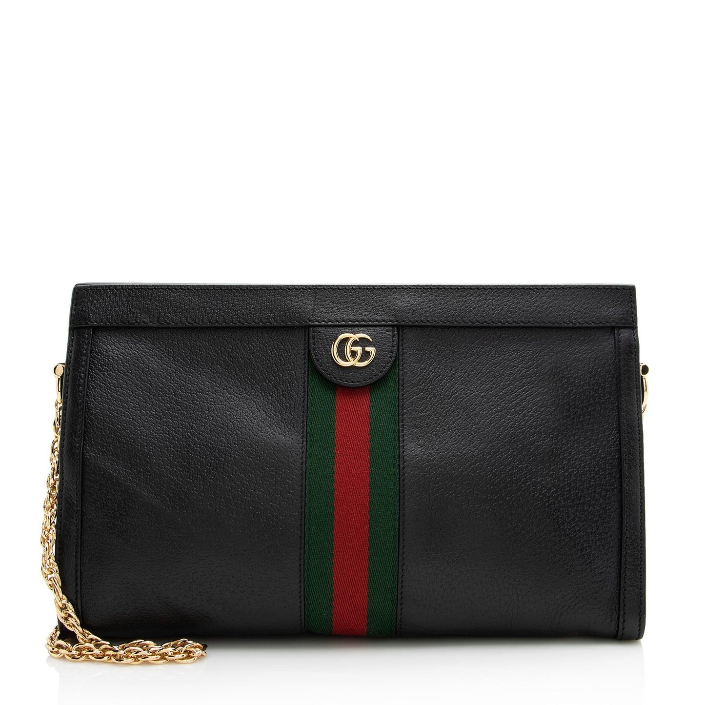 Gucci Ophidia SHF Leather Nylon Black Medium Shoulder Bag