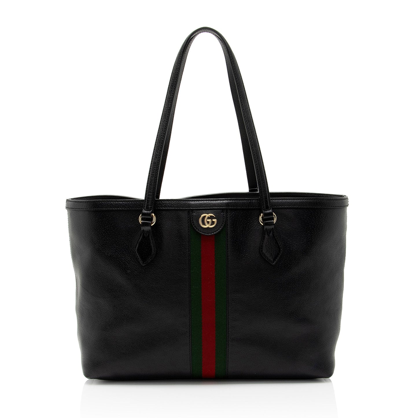 Gucci Ophidia SHF-Va9F9R Leather Nylon Black Medium Tote Bag