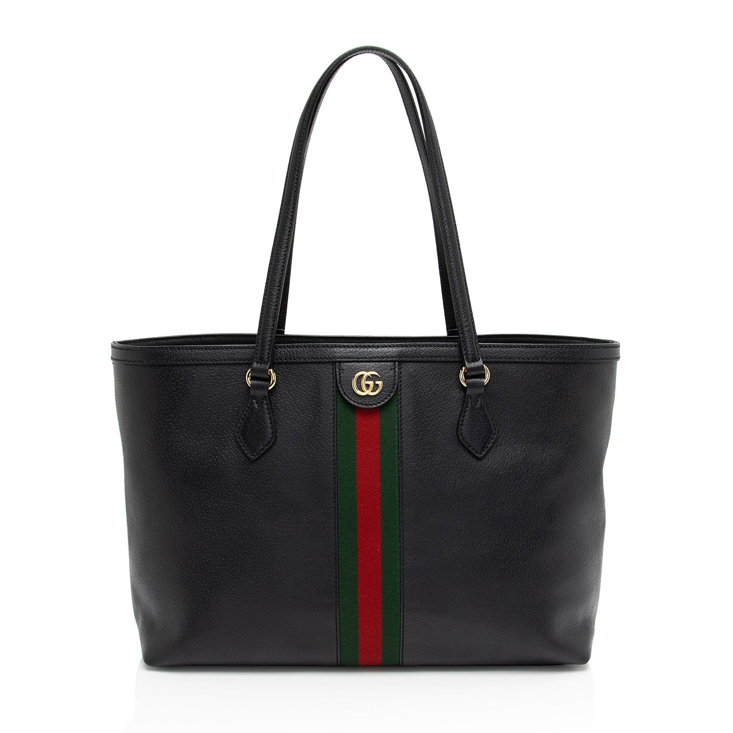 Gucci Ophidia SHF-Rkl1Mv Leather Nylon Black Medium Tote Bag