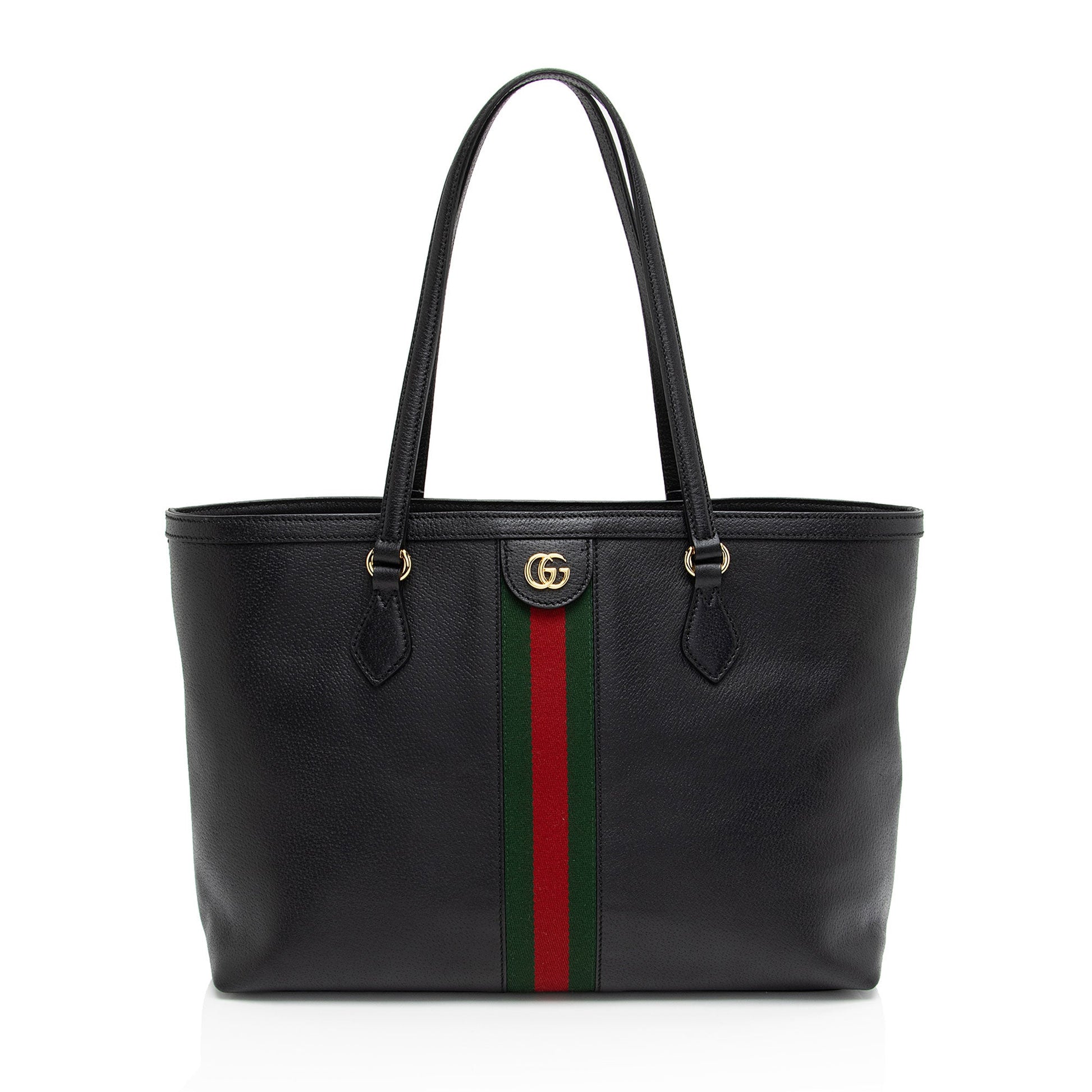 Gucci Ophidia SHF-Rkl1Mv Leather Nylon Black Medium Tote Bag