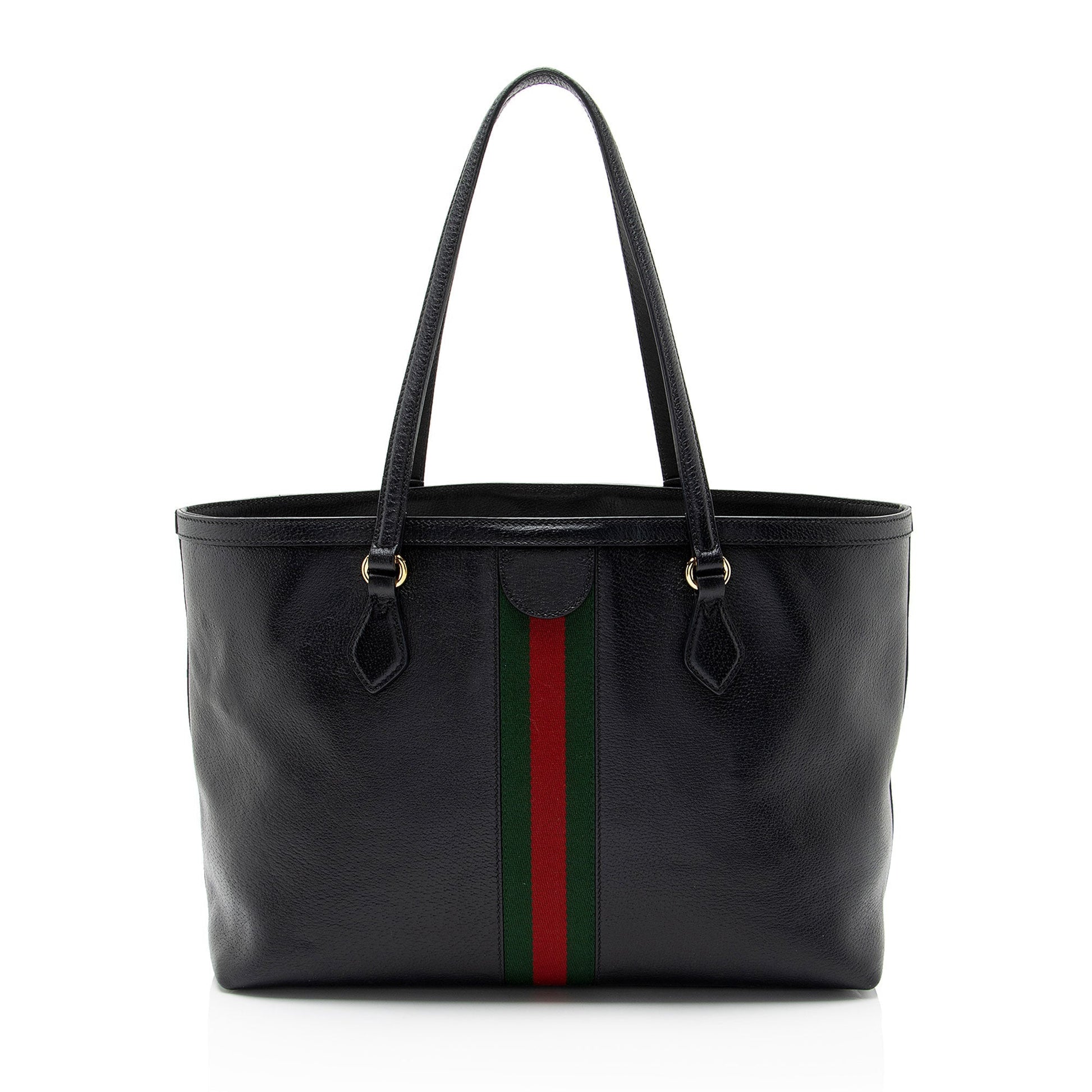 Gucci Ophidia SHF-H9HLgT Leather Nylon Black Medium Tote Bag