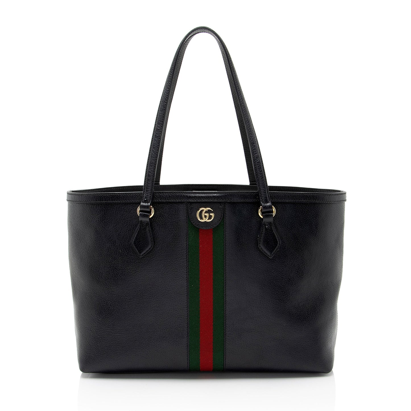 Gucci Ophidia SHF-H9HLgT Leather Nylon Black Medium Tote Bag