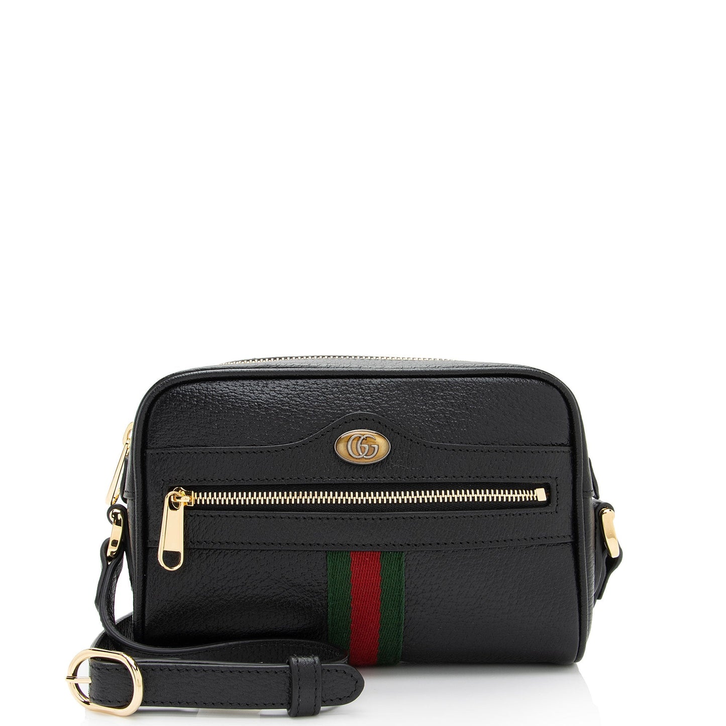 Gucci Ophidia SHF-PYJLIE Leather Nylon Black Mini Crossbody Bag