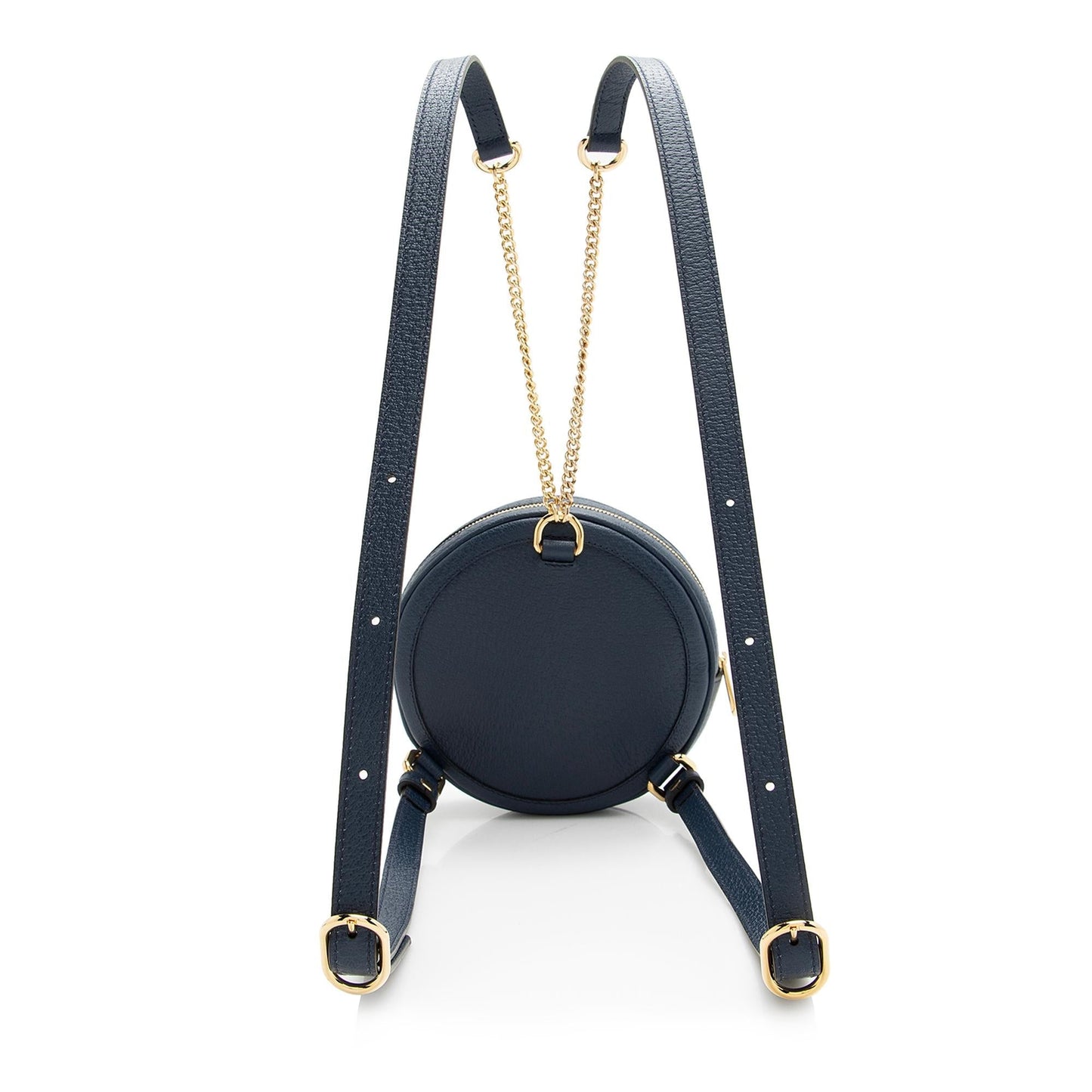 Gucci Ophidia Round Backpack SHF Leather Nylon Blue Mini Shoulder Bag Backpack Shf