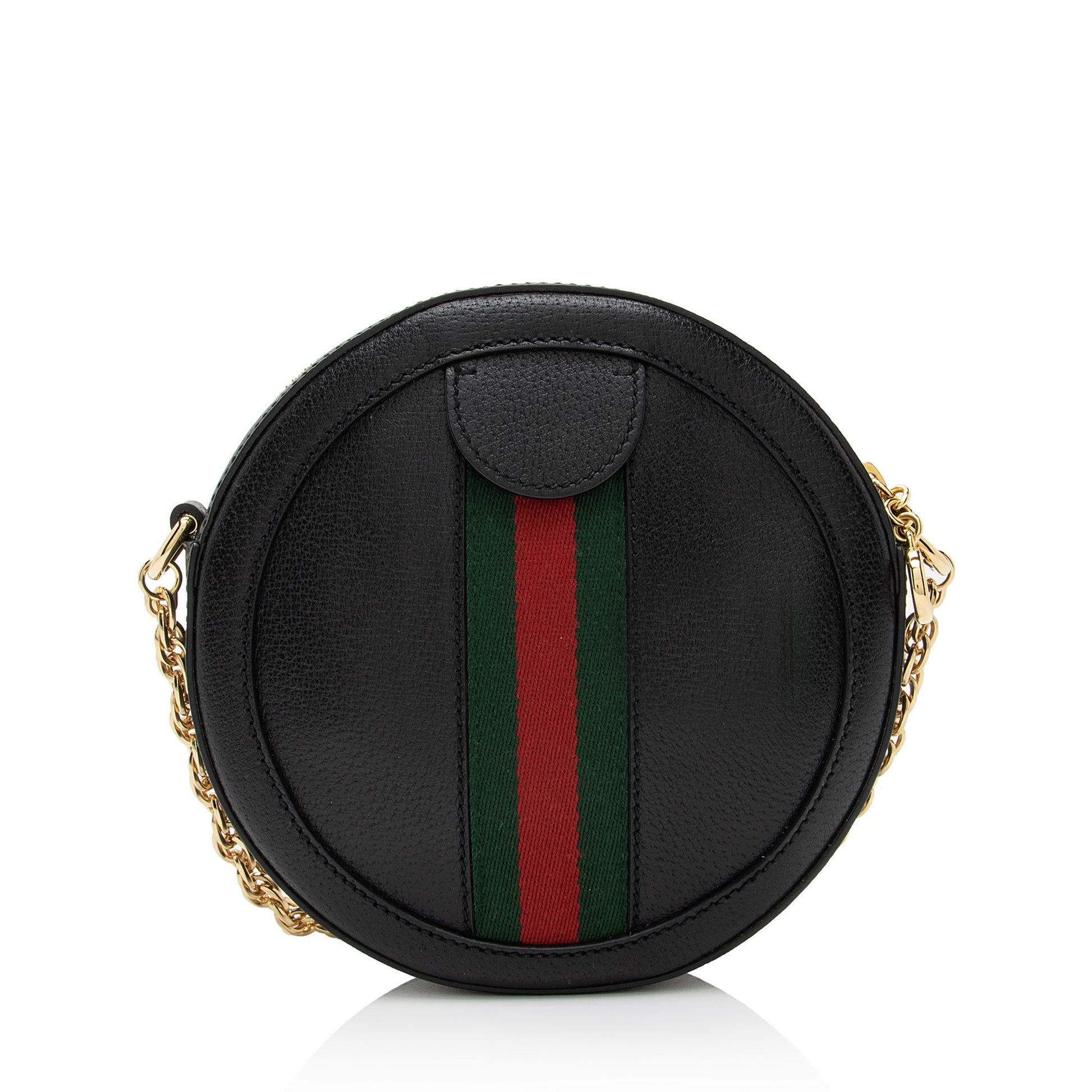 Gucci Ophidia Round SHF-lSFNlA Leather Nylon Black Mini Crossbody Bag