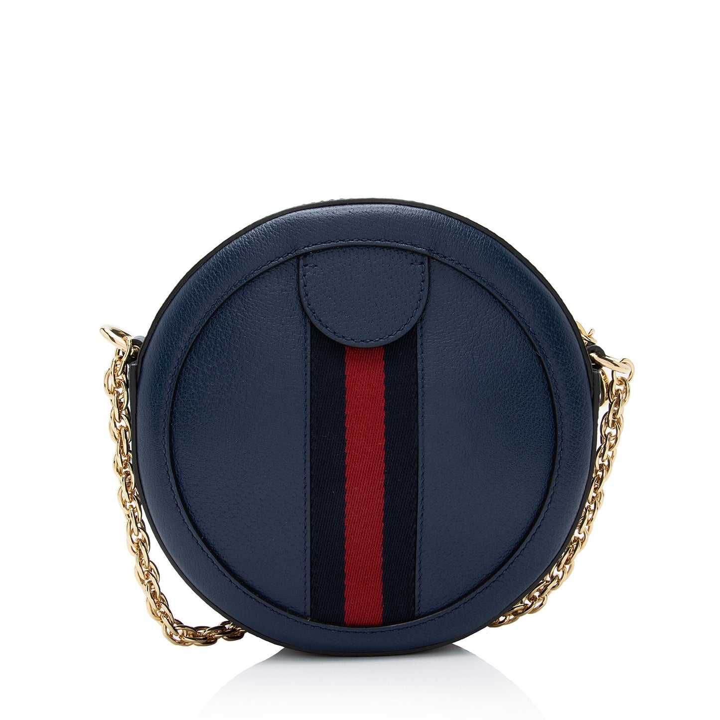 Gucci Ophidia Round SHF-vucmu1 Leather Nylon Blue Mini Crossbody Bag