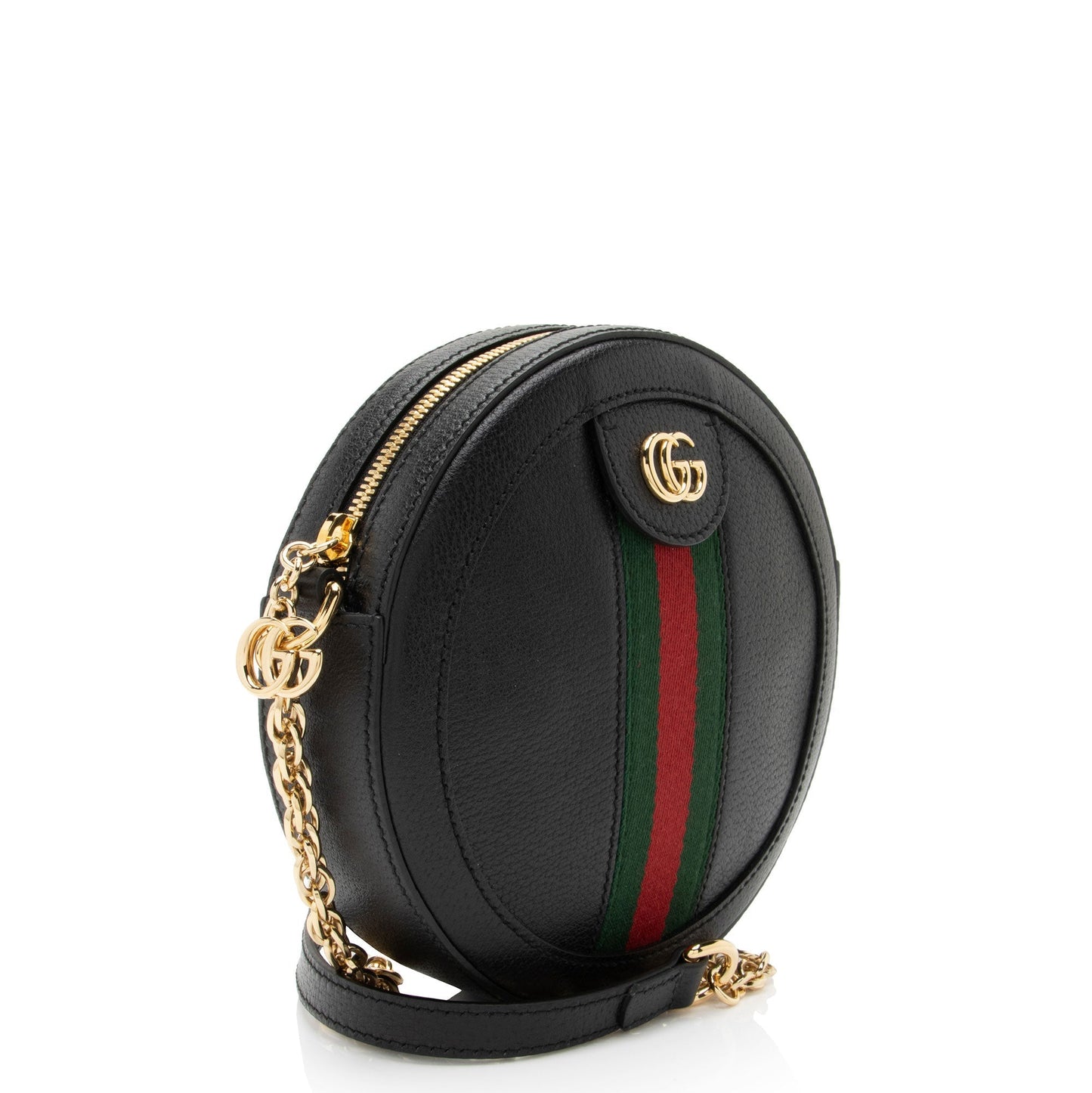 Gucci Ophidia Round SHF-Kh7KgC Leather Nylon Black Mini Crossbody Bag