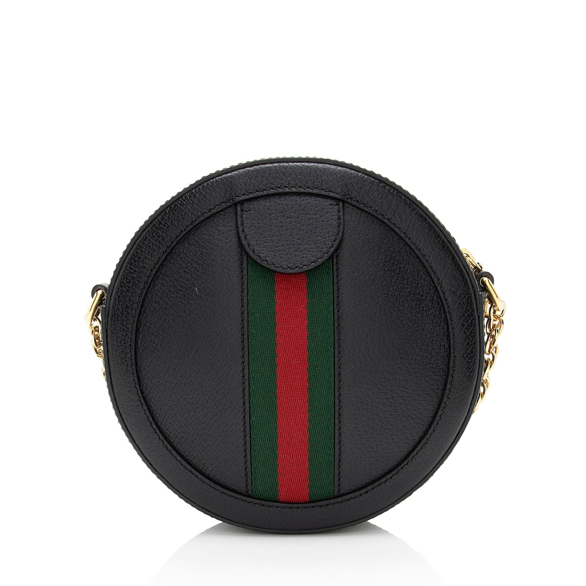 Gucci Ophidia Round SHF-8X1FRs Leather Nylon Black Mini Crossbody Bag