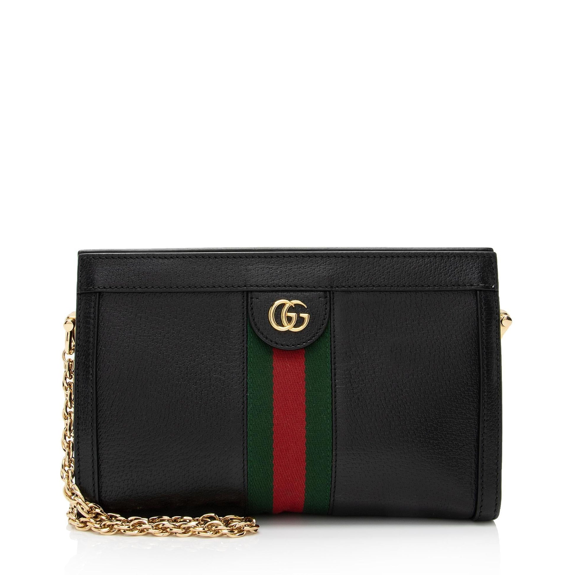 Gucci Ophidia SHF-iVbdpr Leather Black Small Shoulder Bag