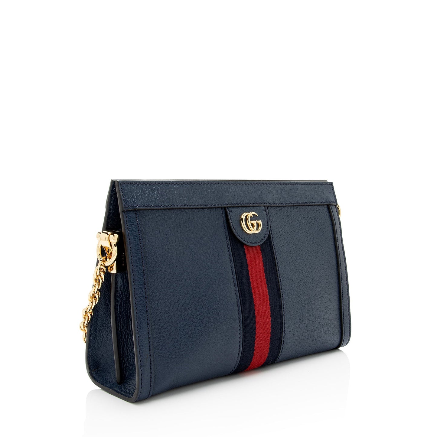 Gucci Ophidia SHF-qziQCA Leather Nylon Blue Small Shoulder Bag