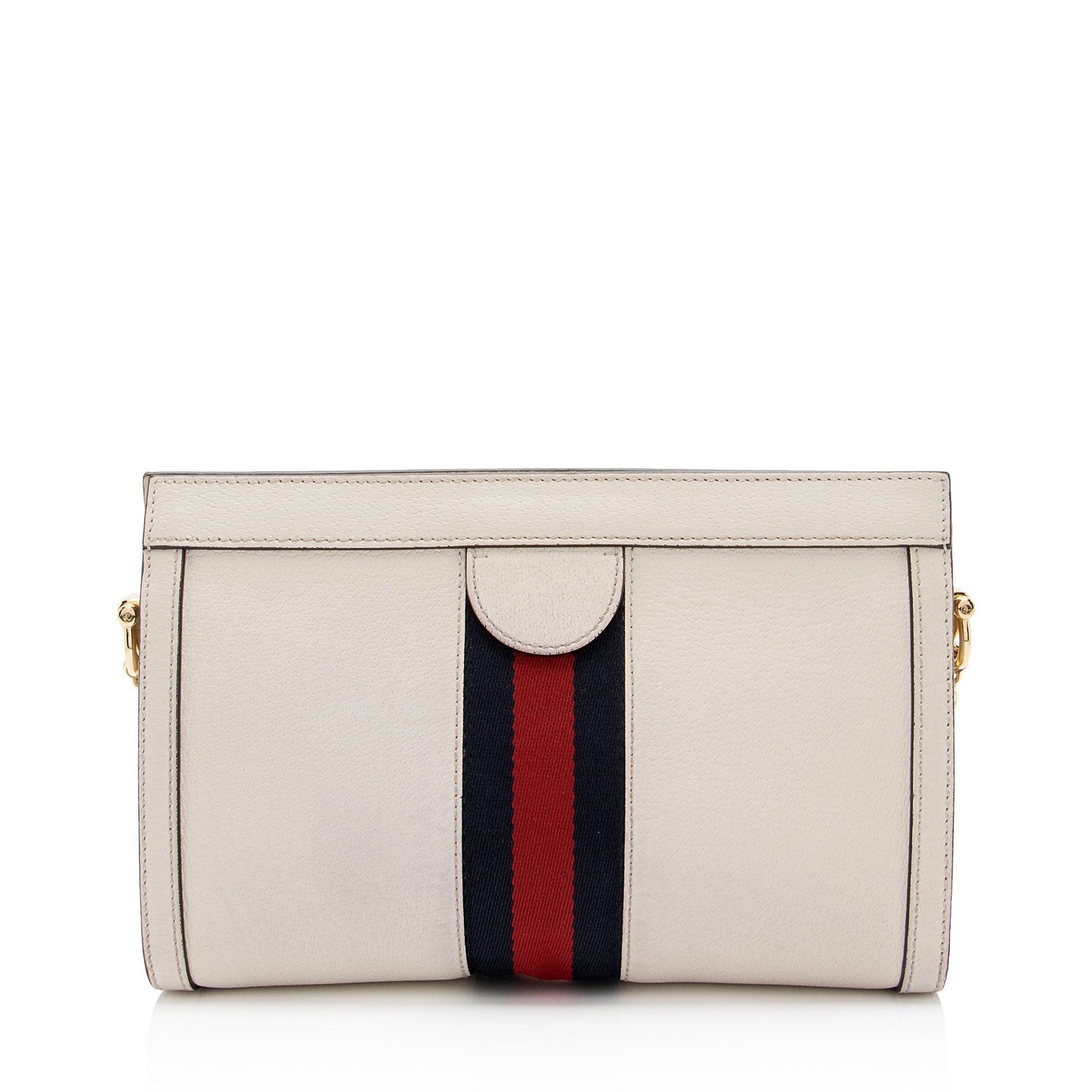 Gucci Ophidia SHF-1tNtpm Leather Nylon White Small Shoulder Bag