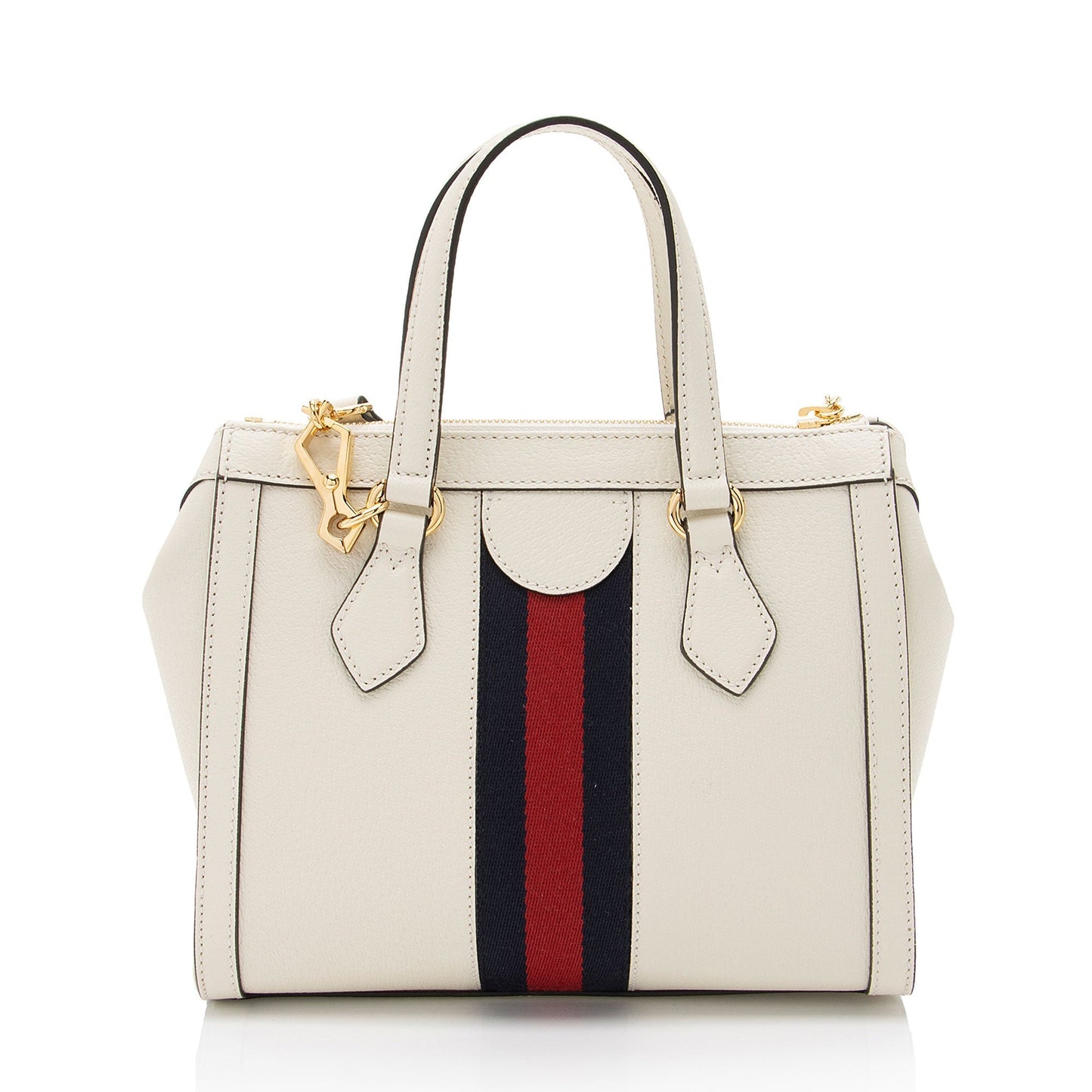Gucci Ophidia Leather Nylon White Small Tote Bag Shf Cufbmx
