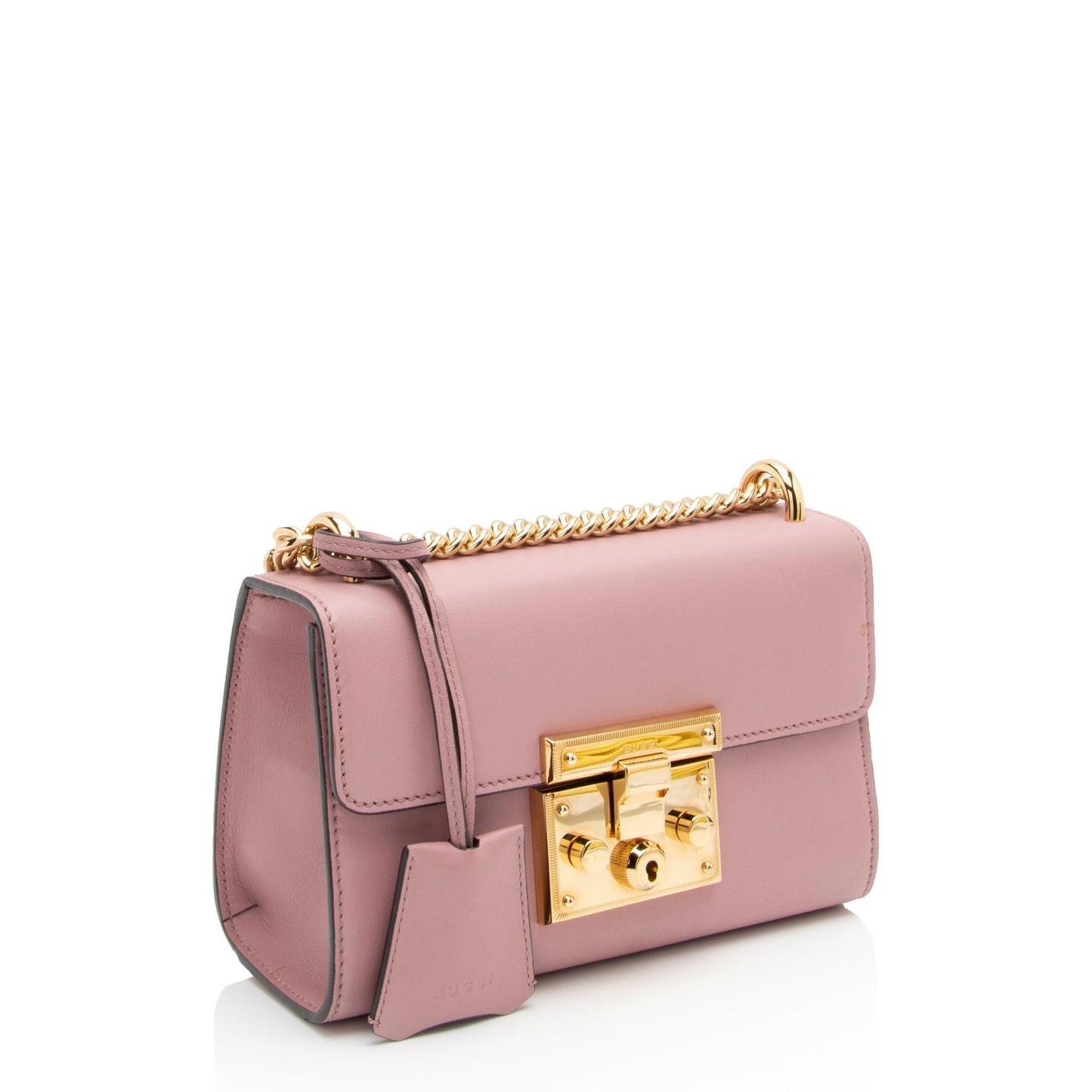 Gucci Padlock SHF-FgpwnC Leather Pink Small Crossbody Bag