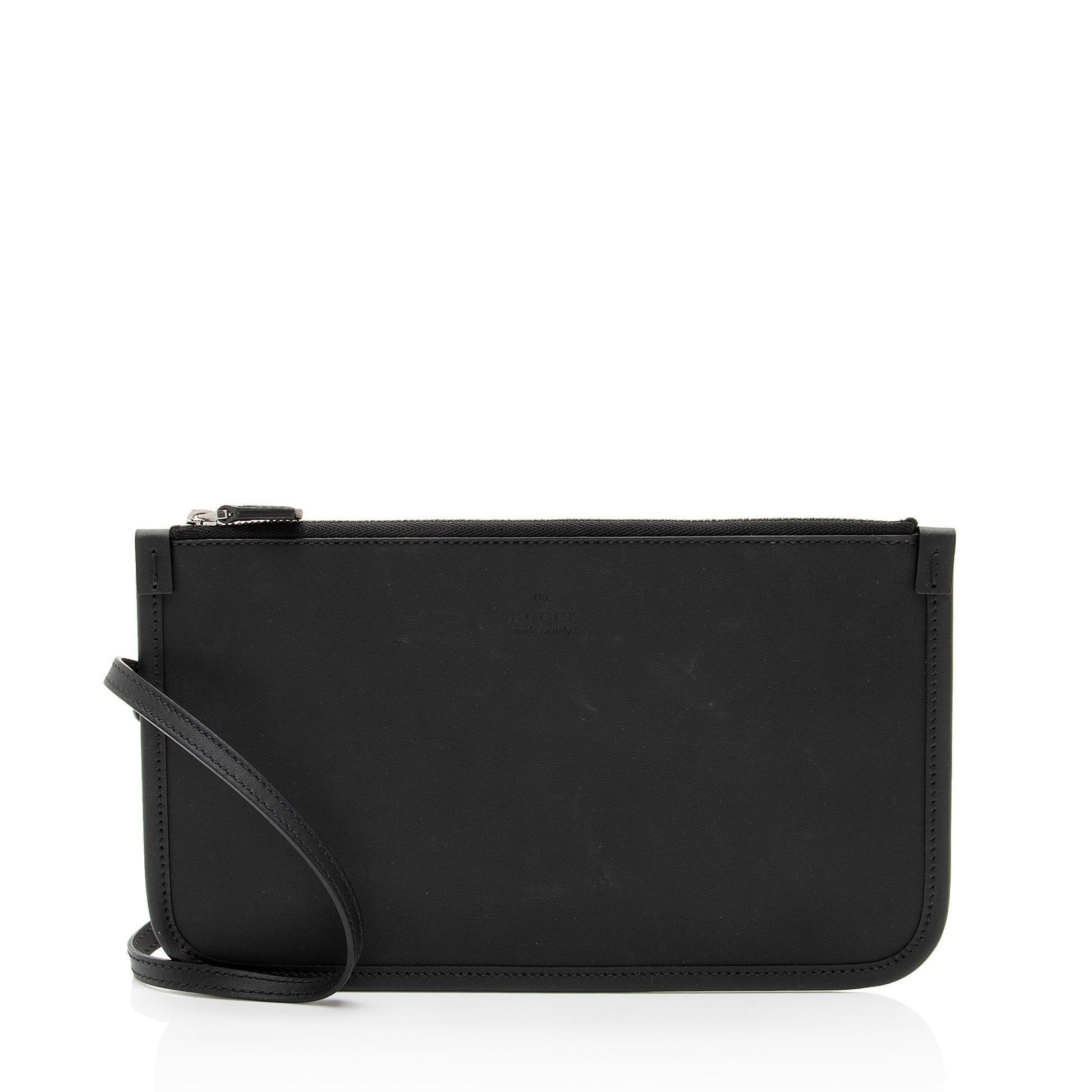 Gucci Pochette Leather Black Clutch Bag