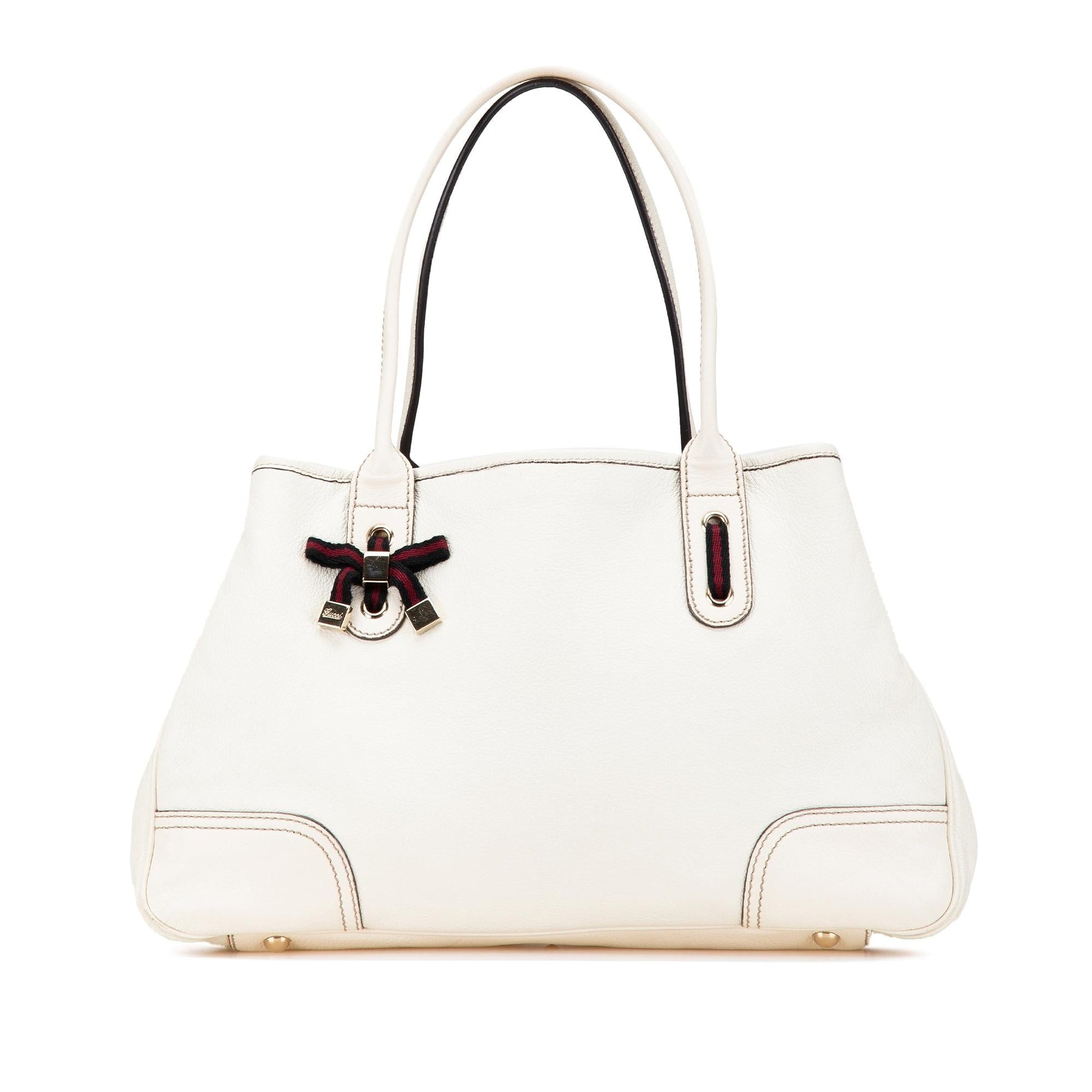 Gucci Princy Leather Calf White Tote Bag