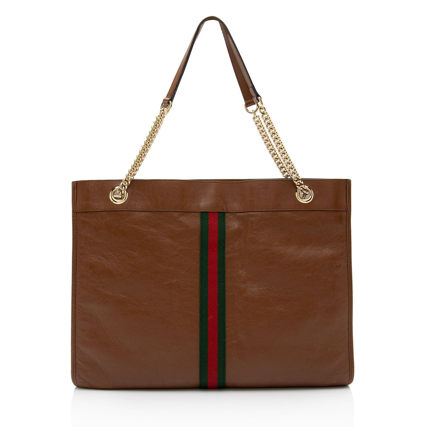 Gucci Rajah SHF-lHzySL Leather Nylon Brown Large Tote Bag